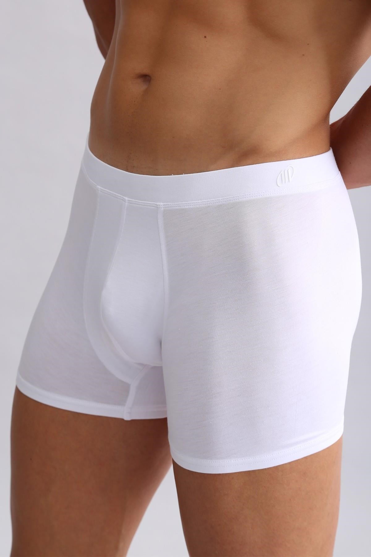 Mısırlı BAMBU ZEUS Regular Fit Boxer Beyaz