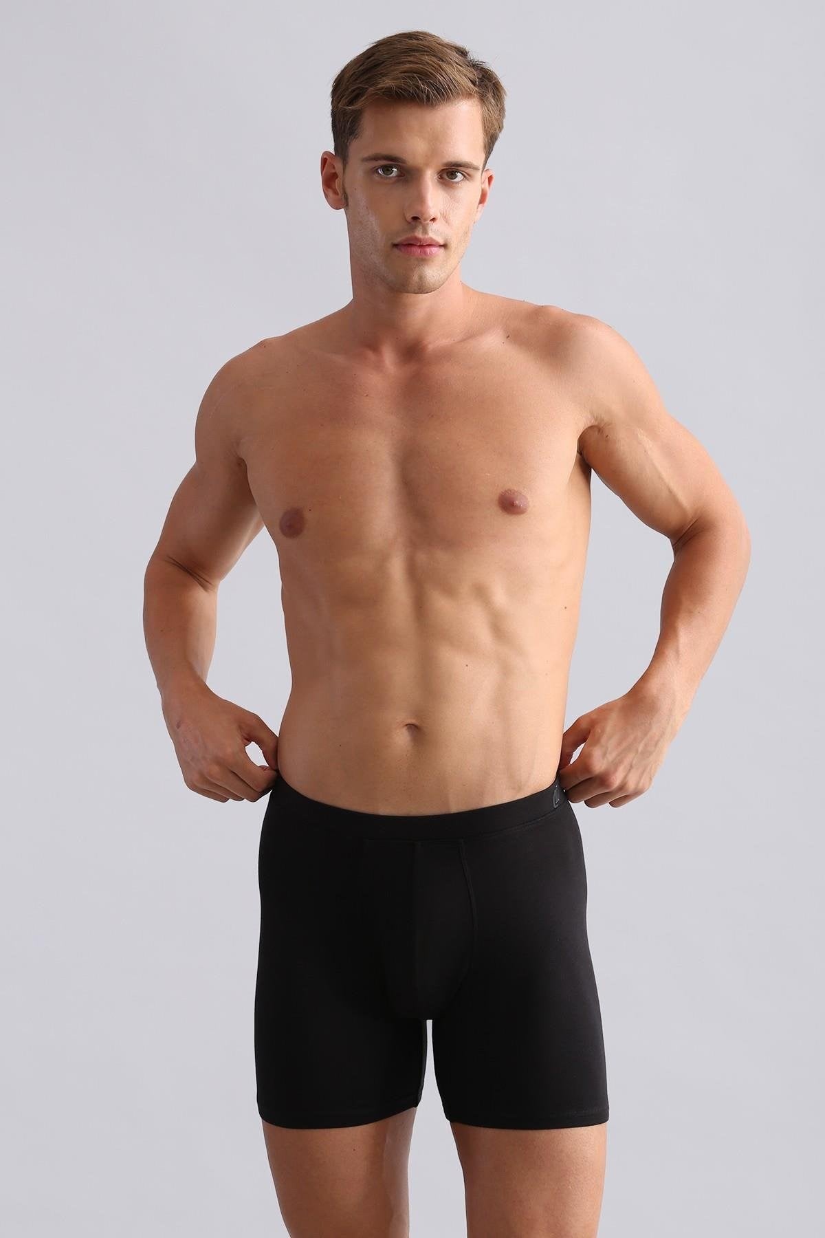 Mısırlı BAMBU ZEUS Regular Fit Long Boxer Siyah