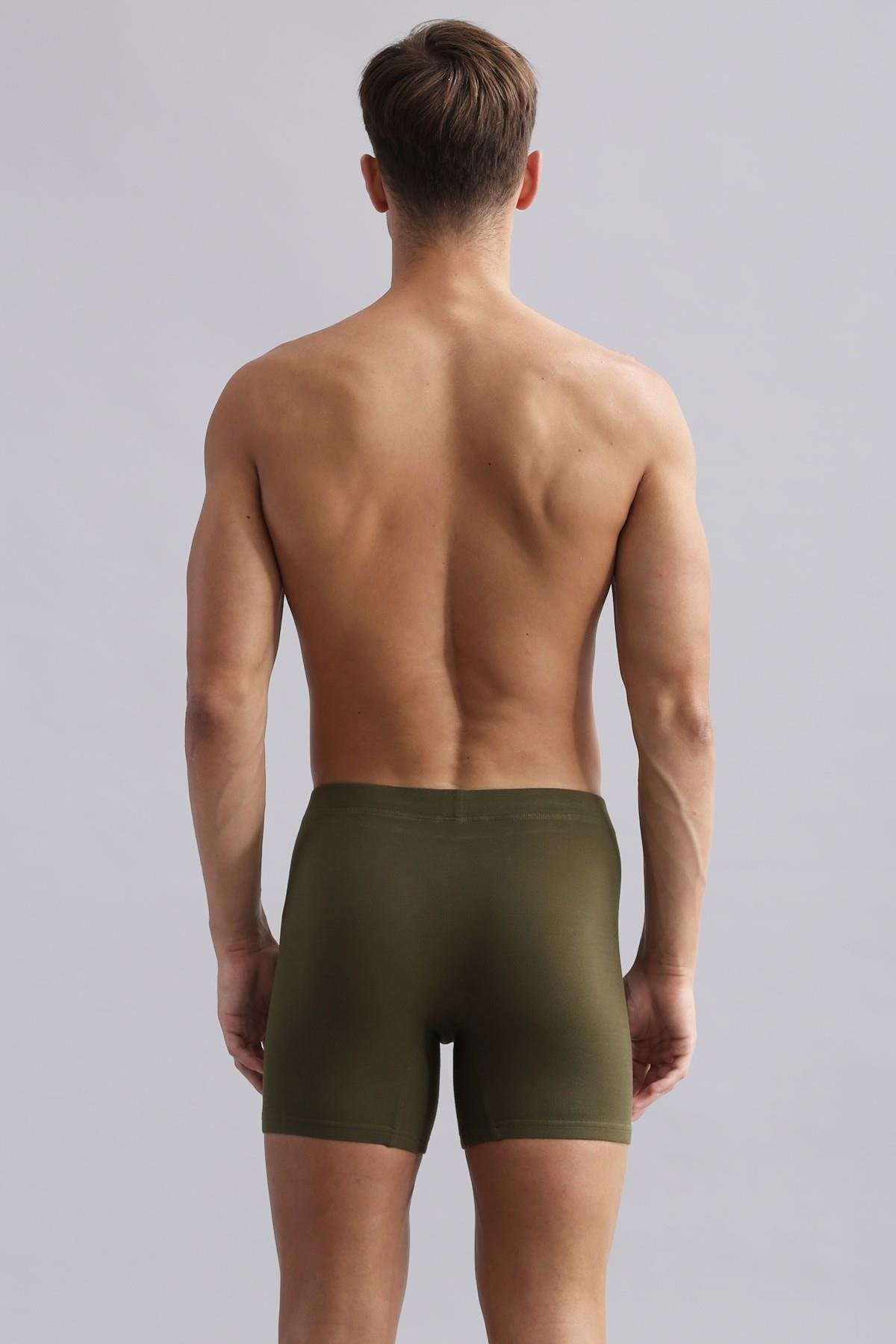 Mısırlı BAMBU ZEUS Regular Fit Long Boxer Koyu Haki