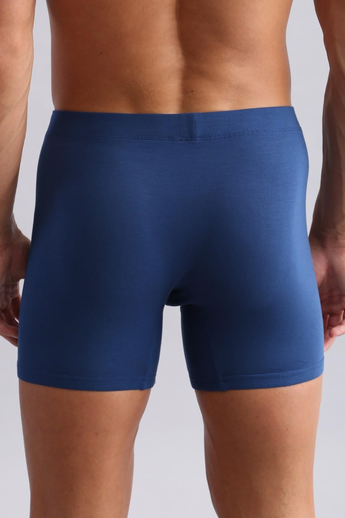 Mısırlı BAMBU ZEUS Regular Fit Long Boxer Gece Mavisi