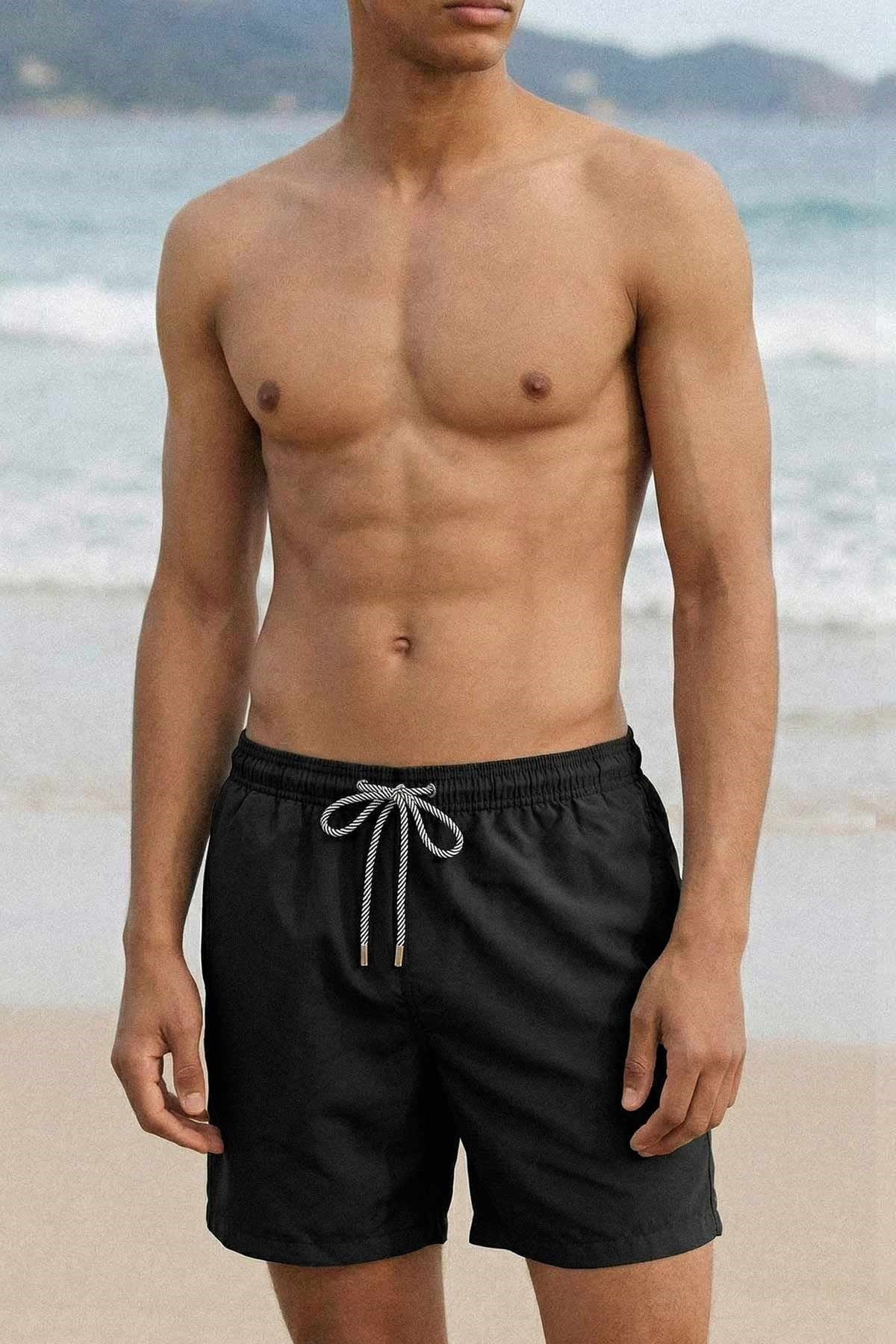 Mısırlı Basıc Deniz Şort Siyah