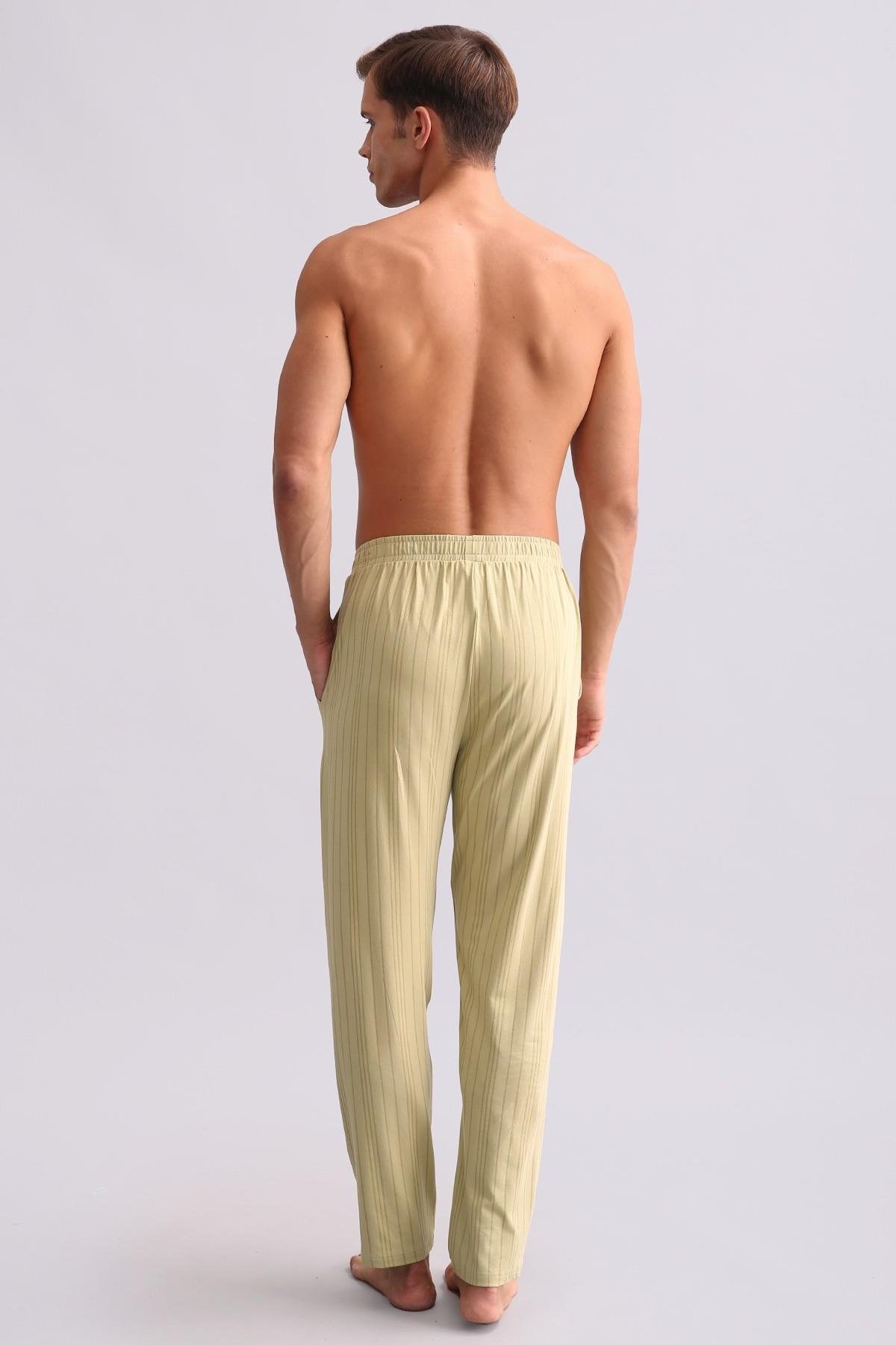 Mısırlı Erkek Bambu Düz Paça Pantolon Adaçayı Yeşili