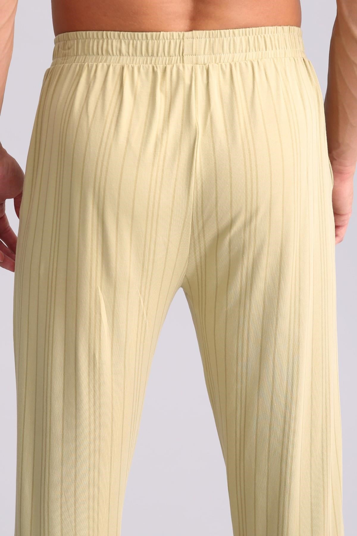 Mısırlı Erkek Bambu Düz Paça Pantolon Adaçayı Yeşili