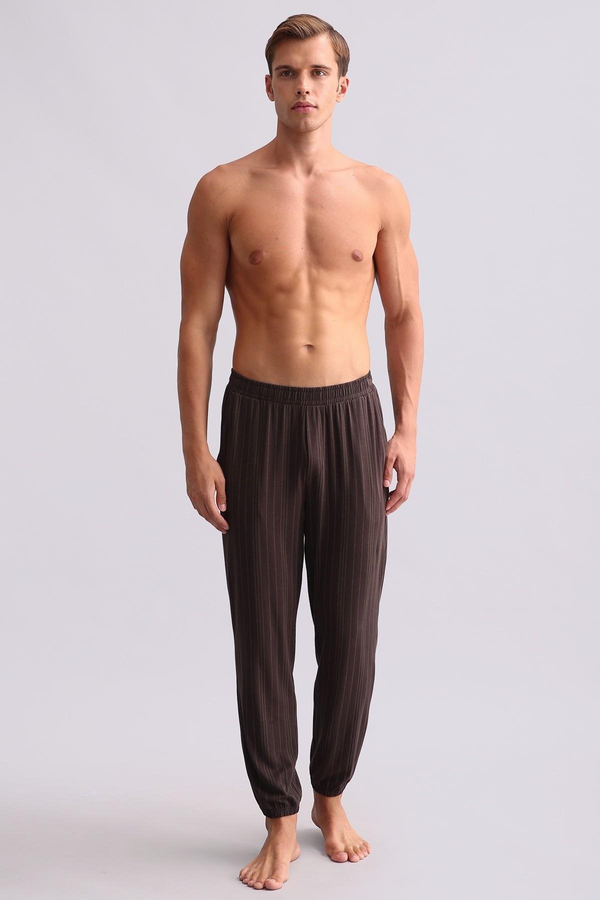 Mısırlı Erkek Bambu Jogger Pantolon Kahverengi