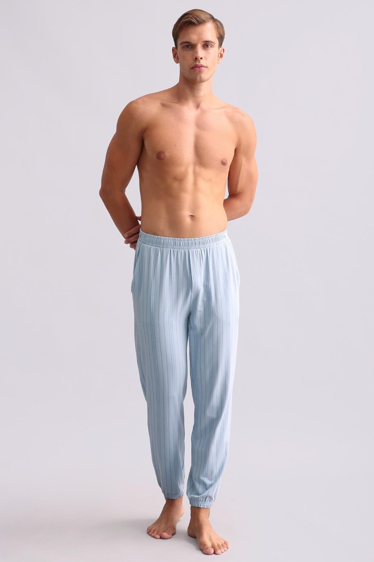 Mısırlı Erkek Bambu Jogger Pantolon Mavi