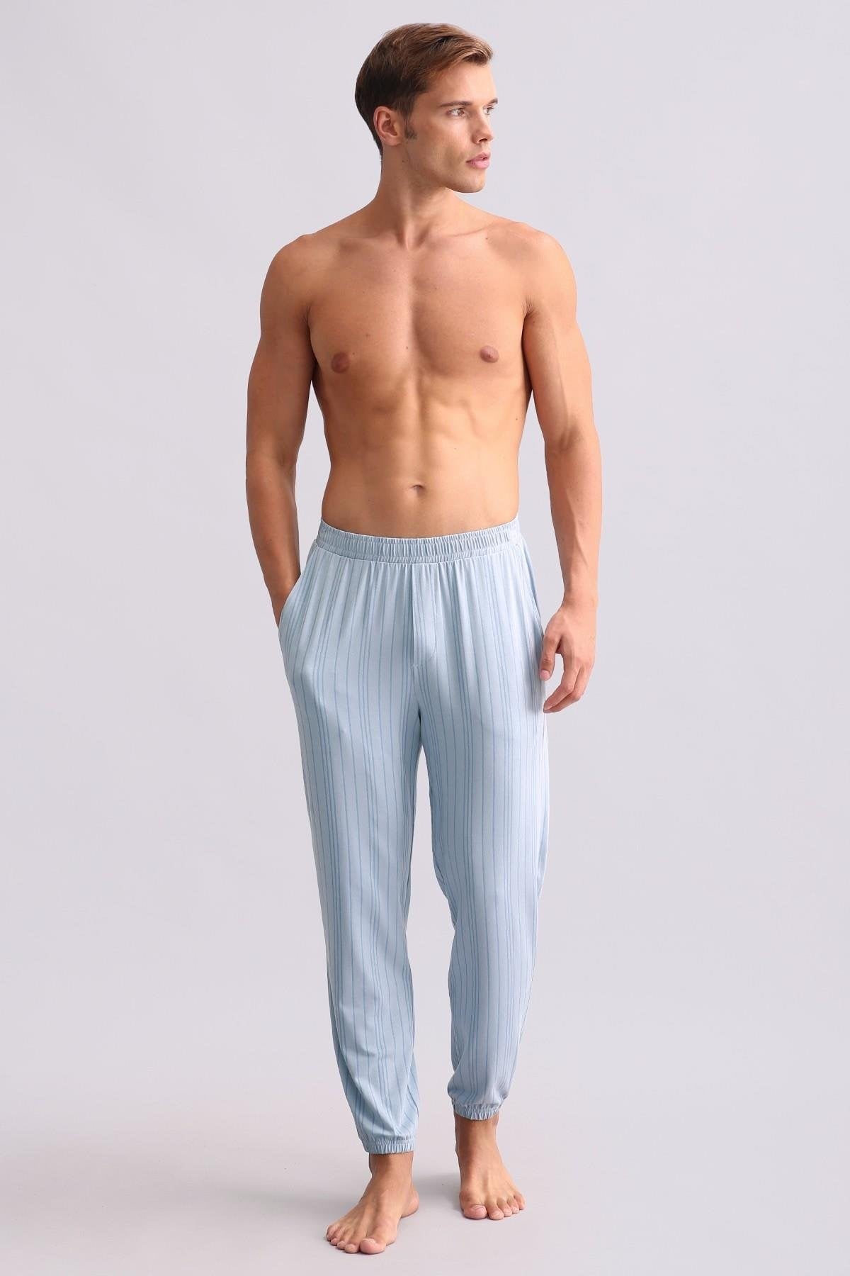 Mısırlı Erkek Bambu Jogger Pantolon Mavi