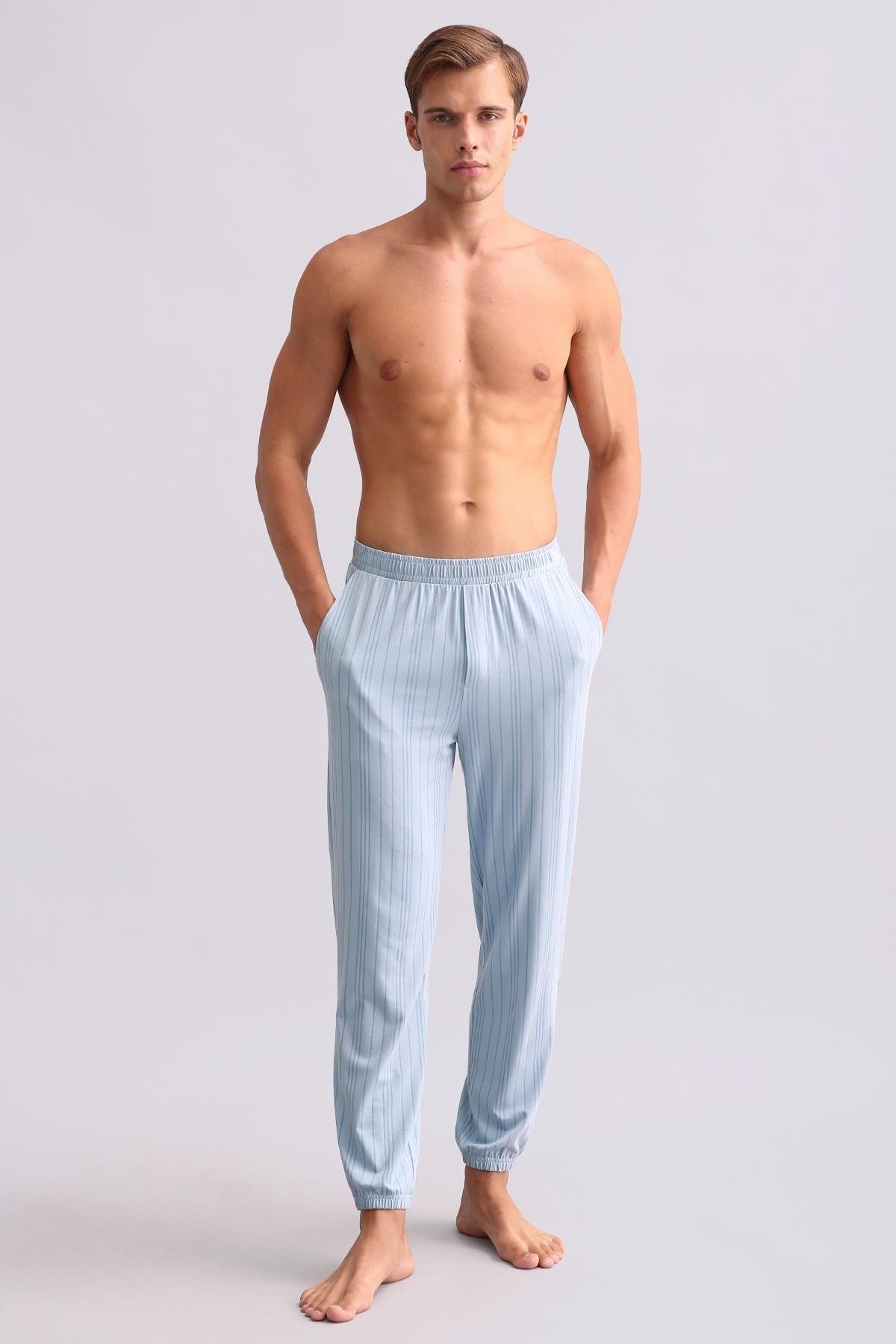 Mısırlı Erkek Bambu Jogger Pantolon Mavi