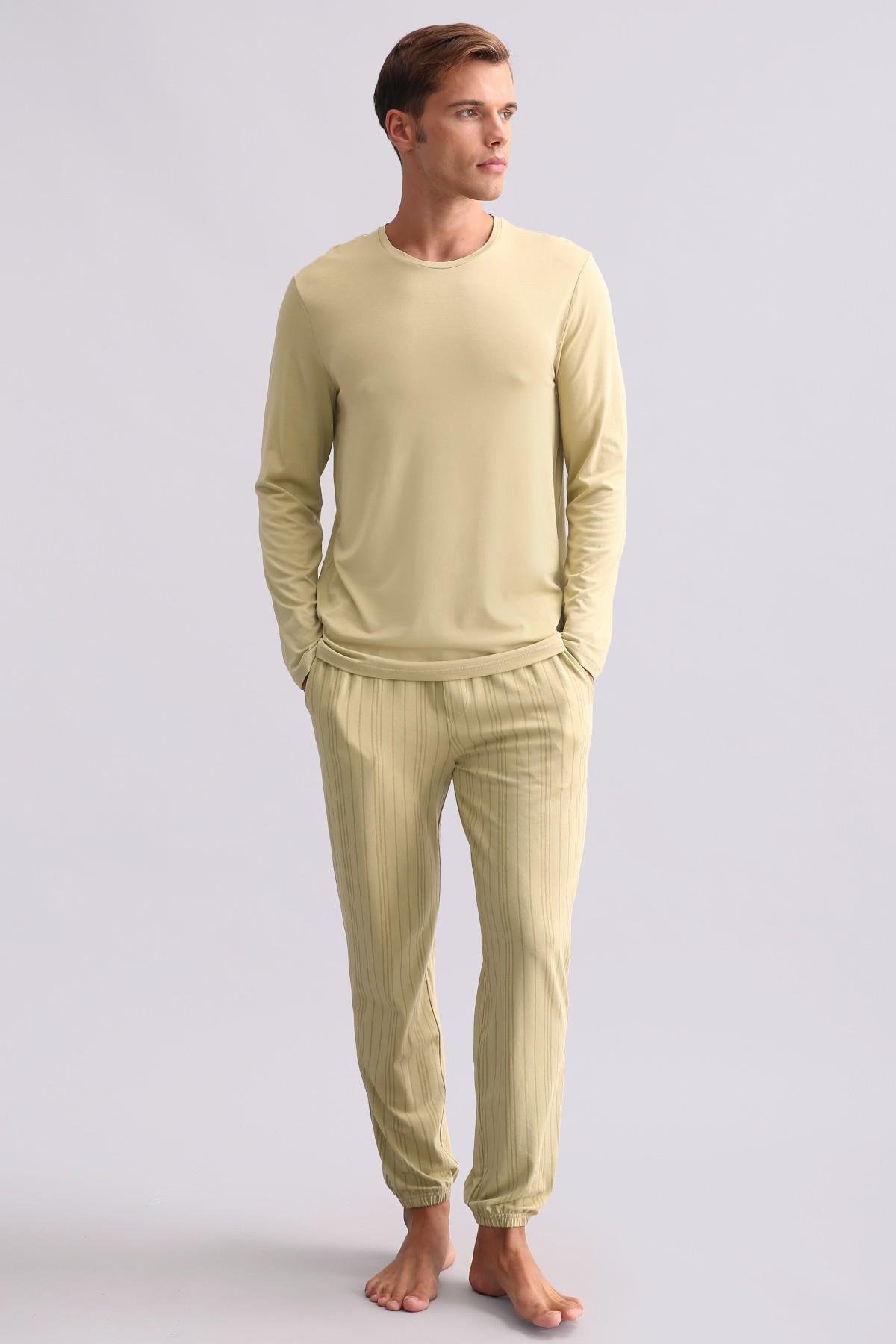 Mısırlı Erkek Bambu Sweatshirt Adaçayı Yeşili