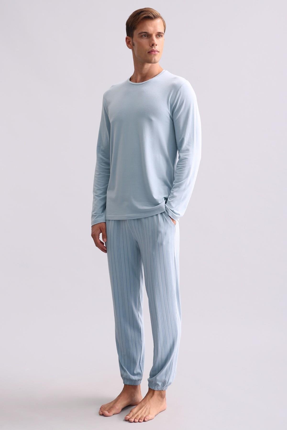 Mısırlı Erkek Bambu Sweatshirt Mavi