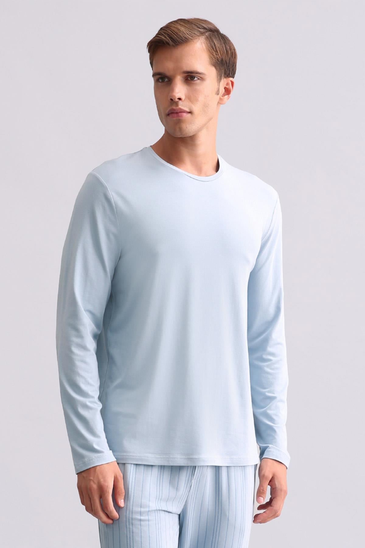 Mısırlı Erkek Bambu Sweatshirt Mavi