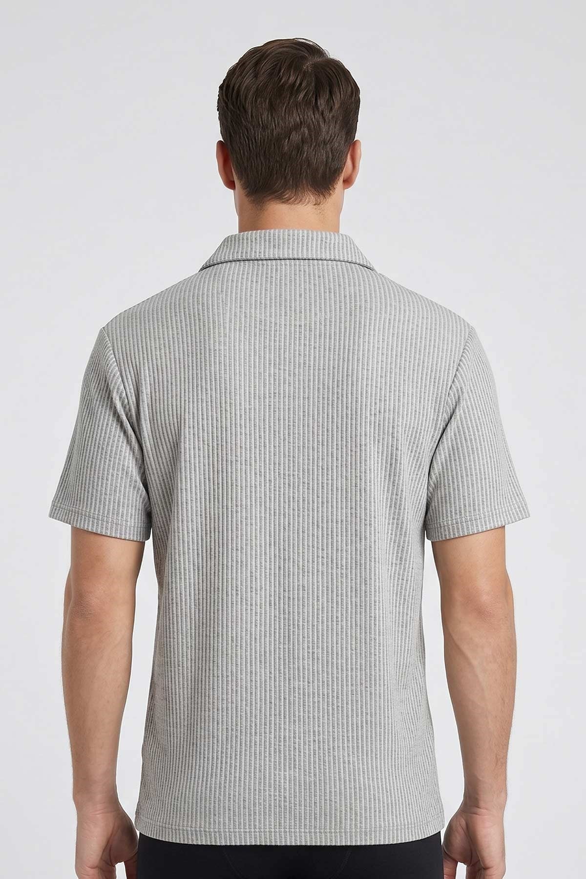 Mısırlı Erkek Polo Yaka T-shirt Gri