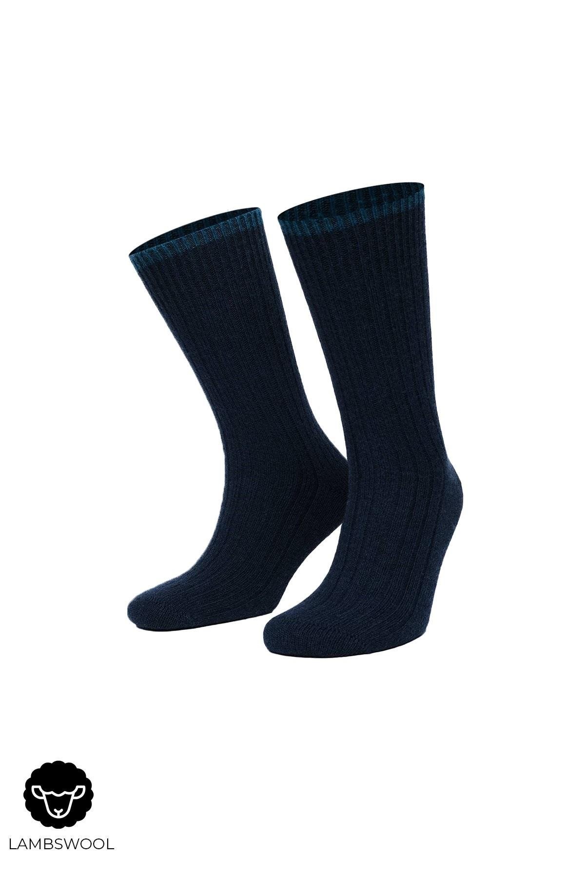 Mısırlı Erkek Kuzu Yünü (Lambswool) 6 Çift Kutulu Soket Çorap Çok Renkli