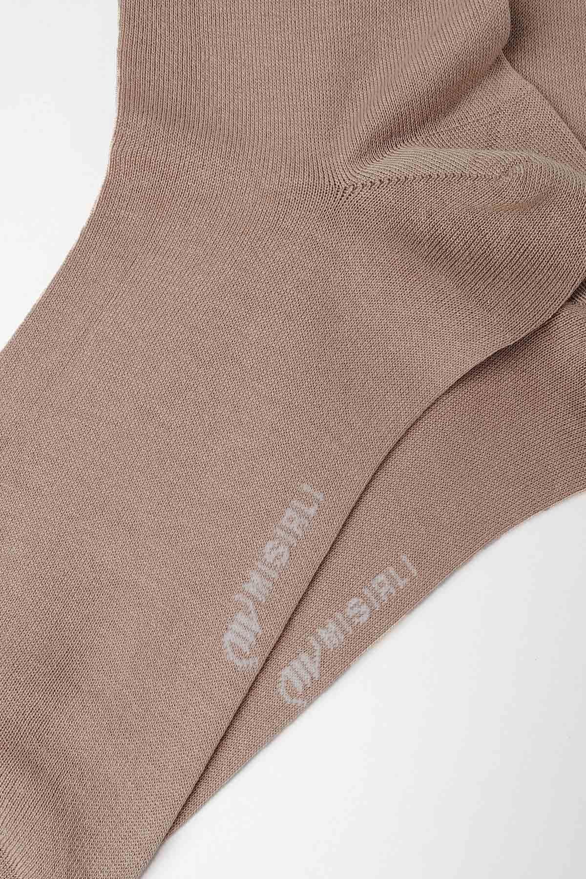 Mısırlı Erkek Merserize Tekli Yazlık Soket Çorap Sütlü Kahverengi