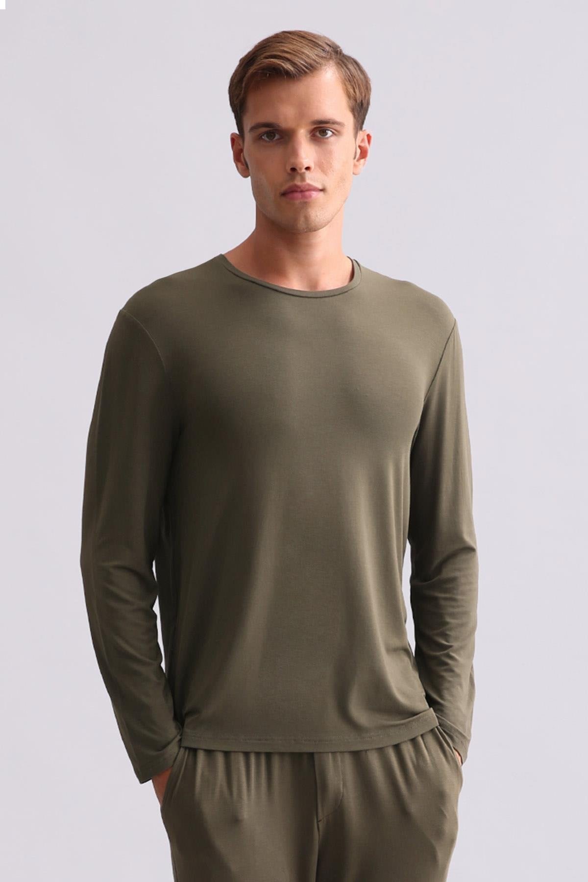 Mısırlı Erkek Modal Sweatshirt Haki