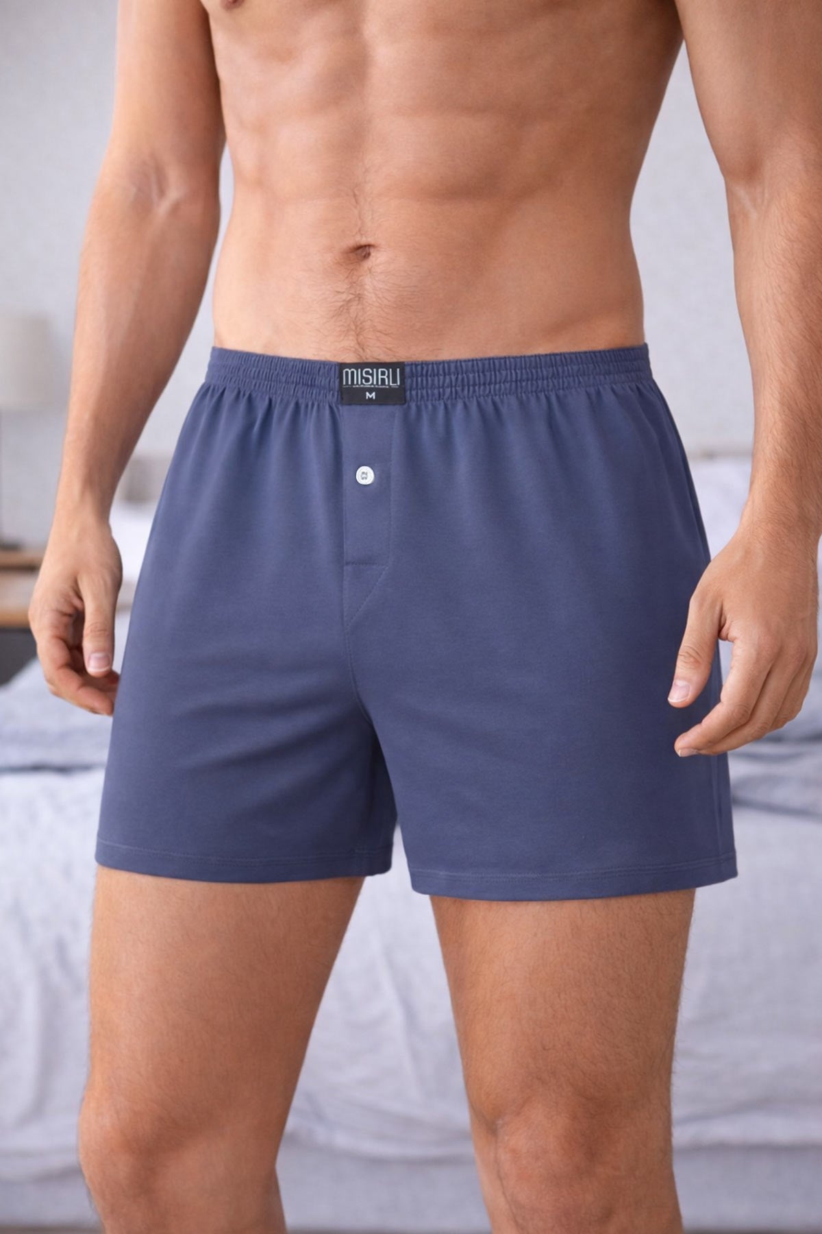 Mısırlı Erkek Pamuklu Ares Boxer Füme
