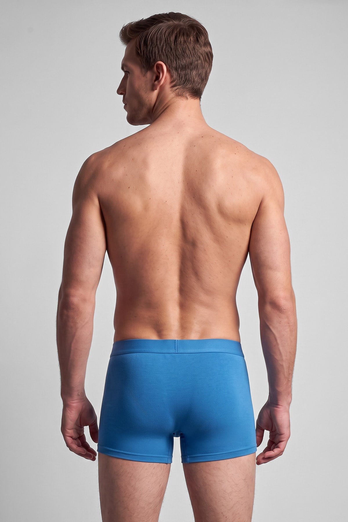 Mısırlı Erkek Pamuklu Ekonamik Üçlü Pack Boxer Lacivert-Kırmızı-Sax