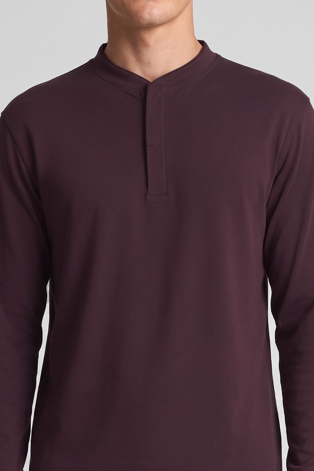 Mısırlı Erkek Pamuklu Uzun Kollu Hakim Yaka Pijama Takımı Bordo