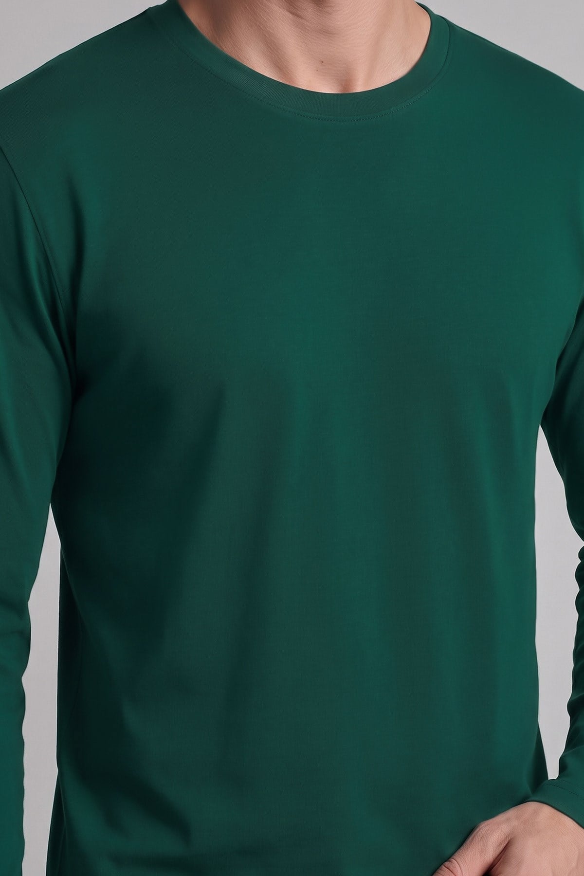 Mısırlı Erkek Pamuklu Uzun Kollu Pijama Takım Zümrüt Yeşil-Siyah