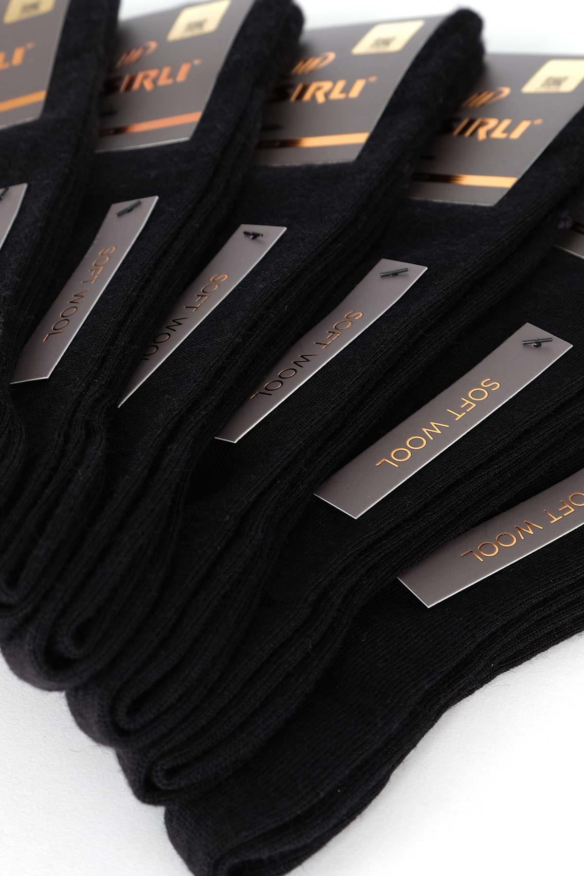 Mısırlı Erkek Soft Wool (Koyun Yünü) Kutulu 6 Çift Soket Çorap Siyah