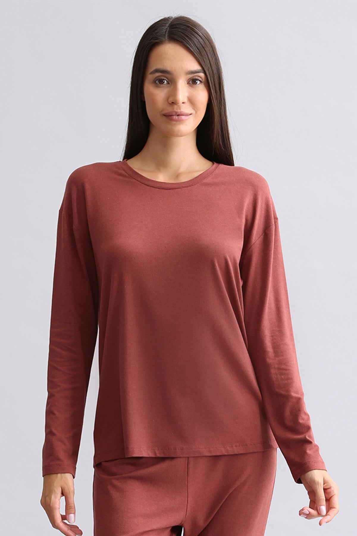 Mısırlı Kadın Bambu Sweatshirt Bordo
