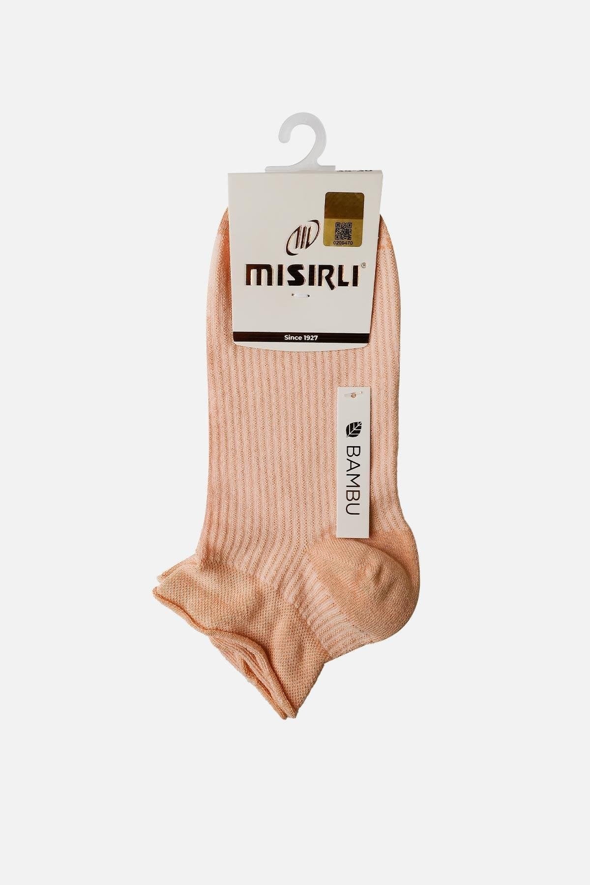 Mısırlı Kadın Bambu Tekli Yazlık Sneaker Çorap Somon