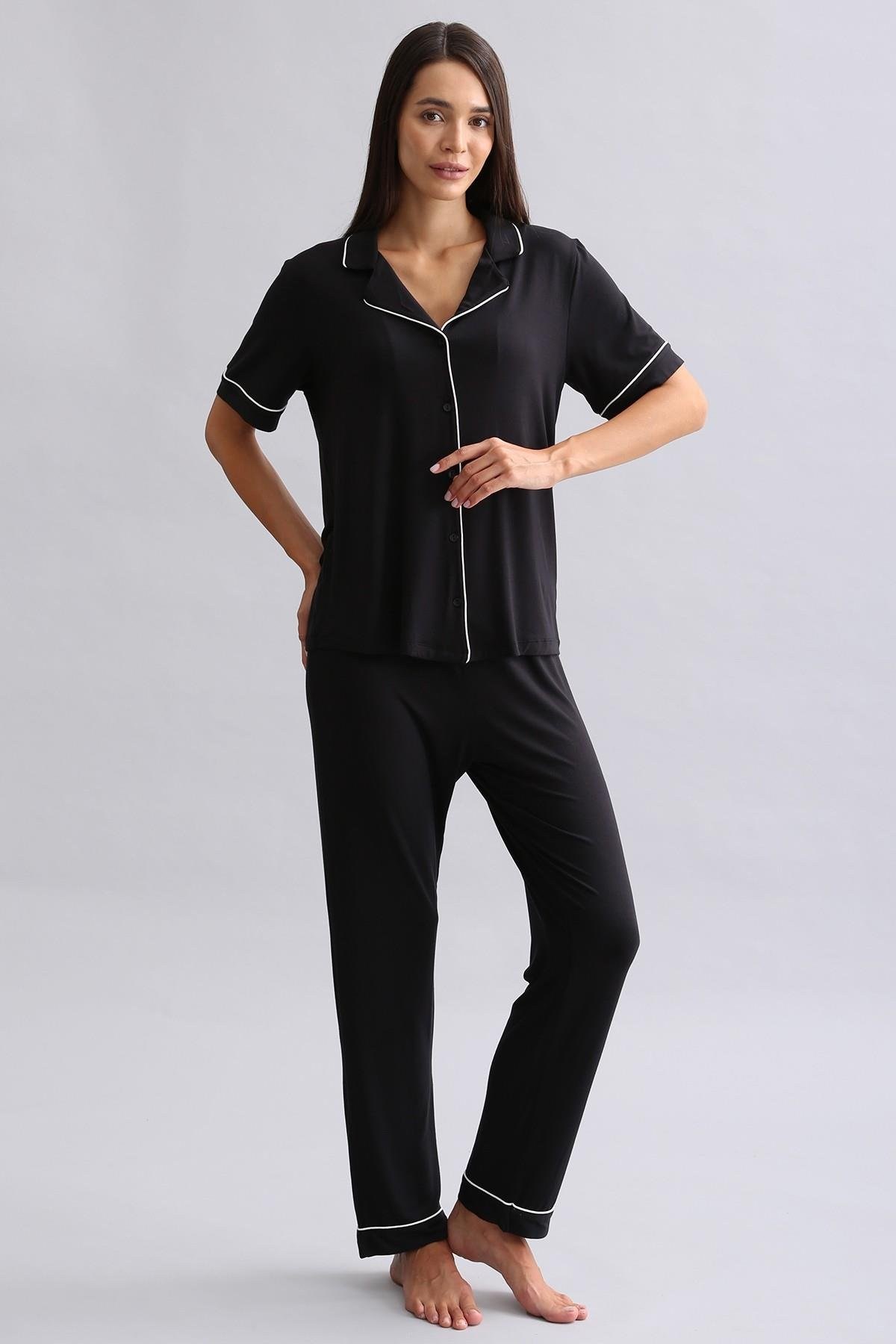 Mısırlı Kadın Modal Pijama Alt Siyah