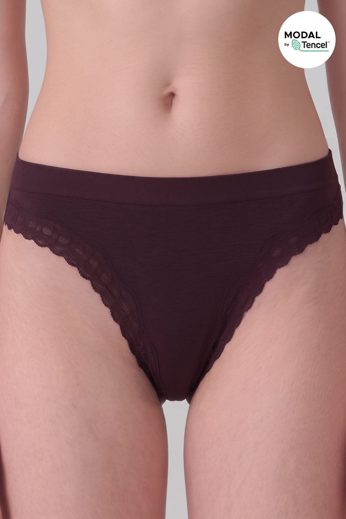 Mısırlı Kadın Modal Seamless Tanga Slip Bordo