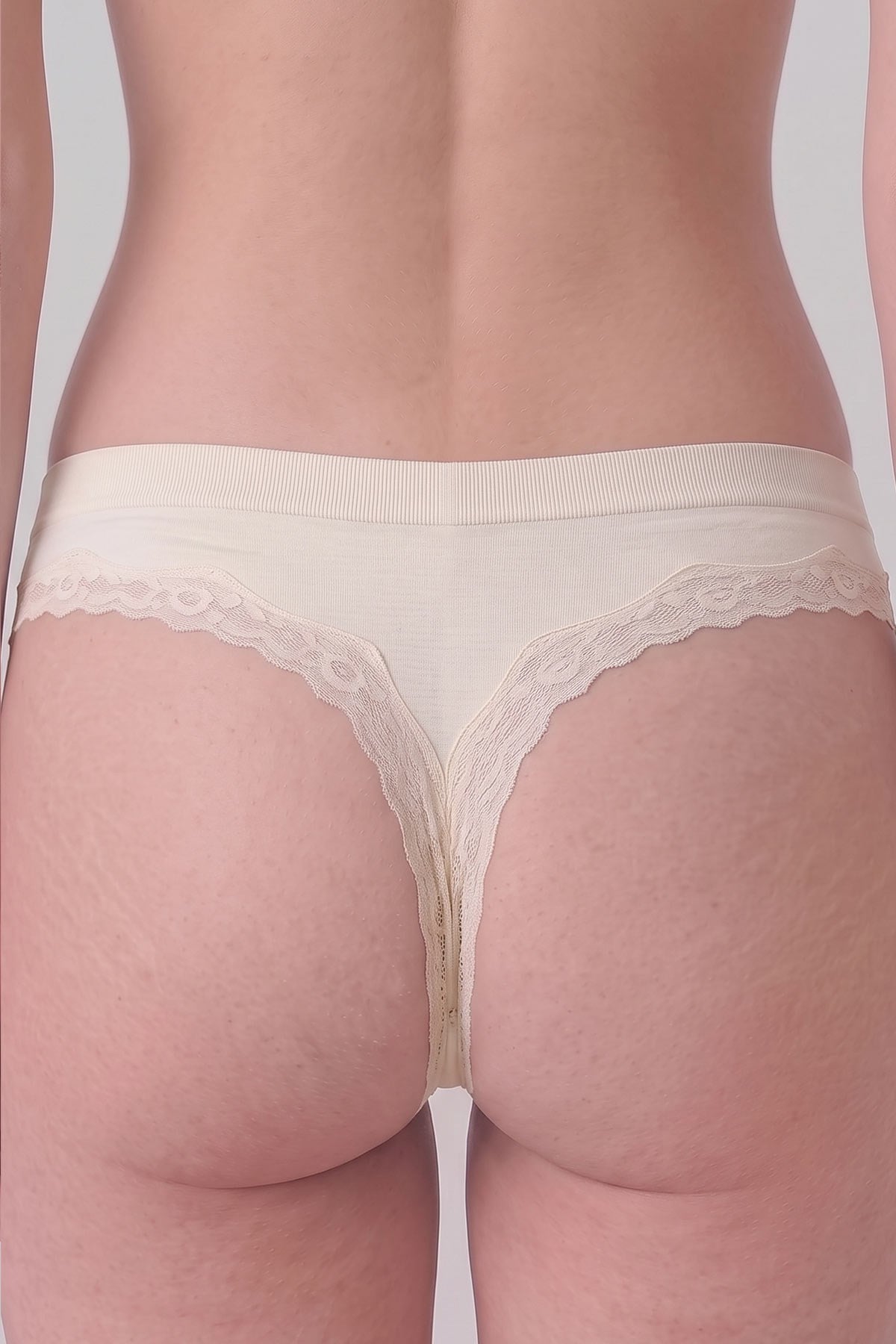 Mısırlı Kadın Modal Seamless Tanga Slip Ekru