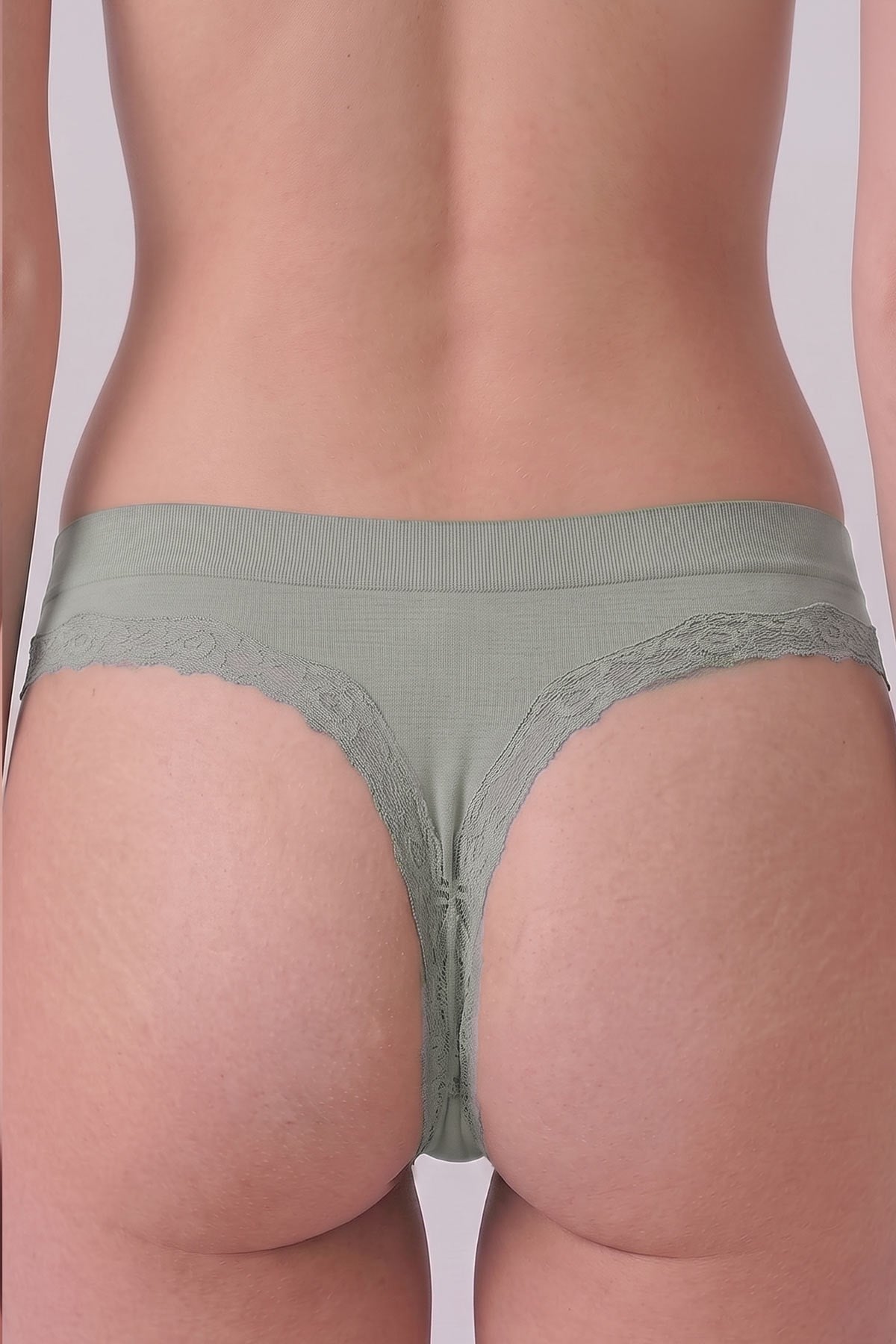 Mısırlı Kadın Modal Seamless Tanga Slip Çağla Yeşili
