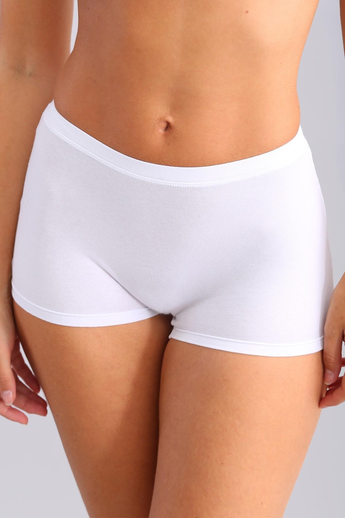 Mısırlı Kadın Modal&Pamuklu ANNA Üçlü Boxer Külot Beyaz