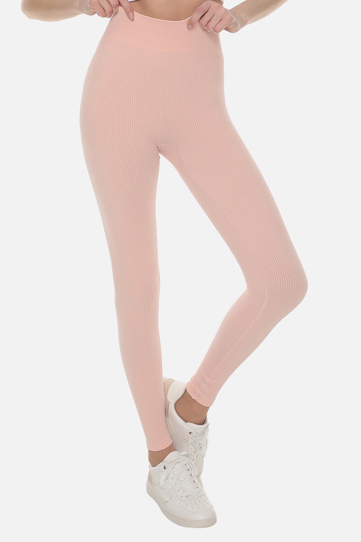 Mısırlı Kadın Ribana Tayt Açık Pembe