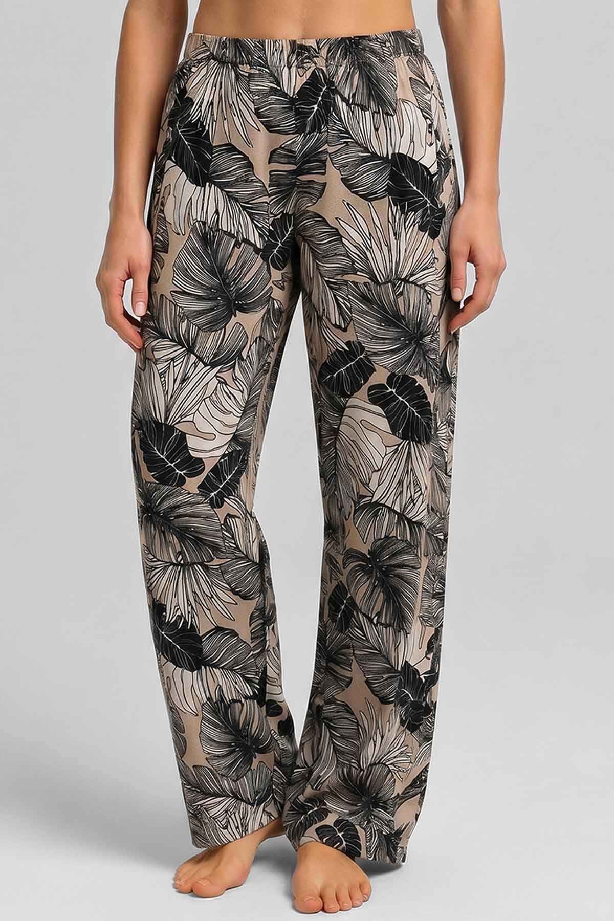 Mısırlı Kadın Viskon Alt Pijama Bej