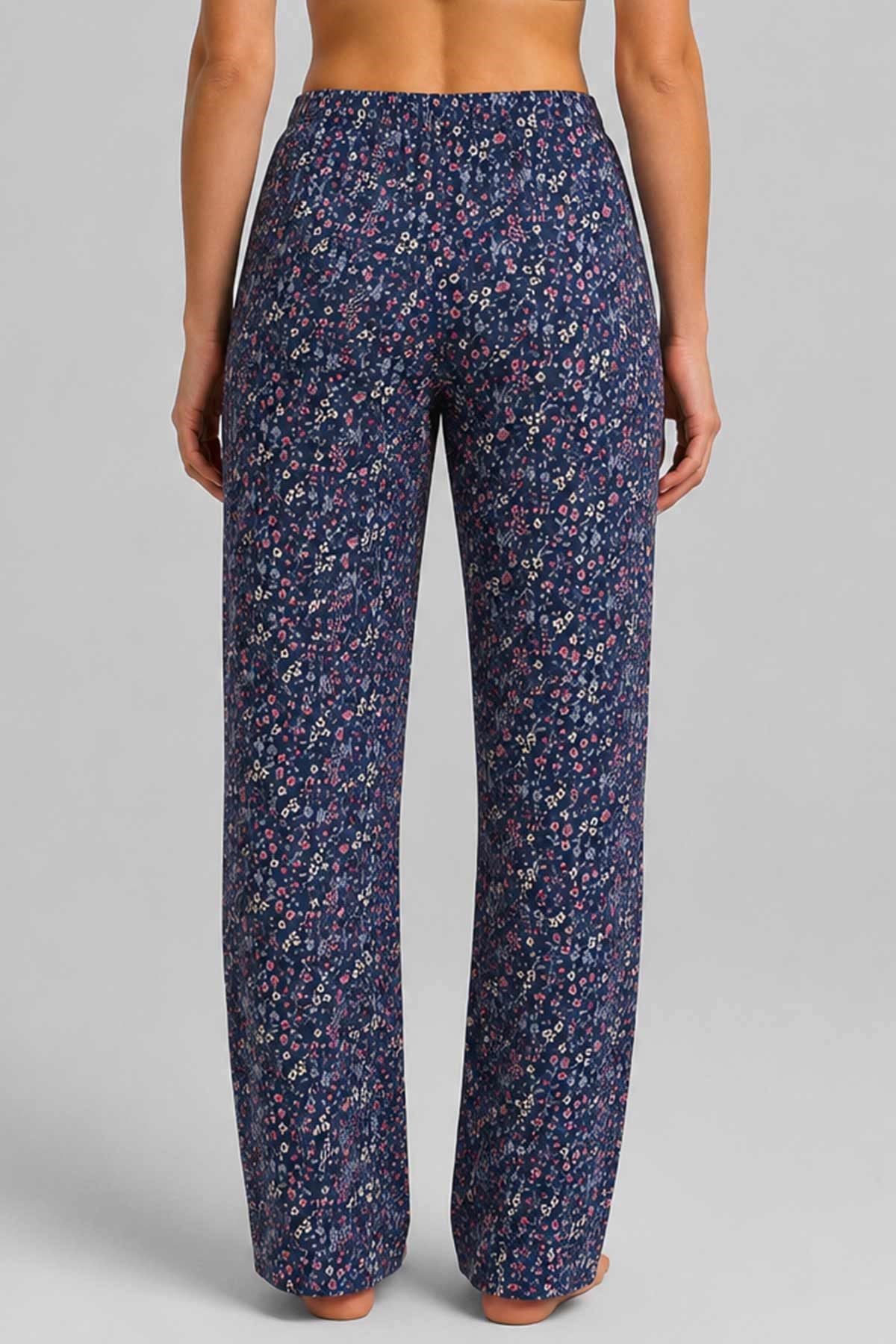 Mısırlı Kadın Viskon Alt Pijama İndigo