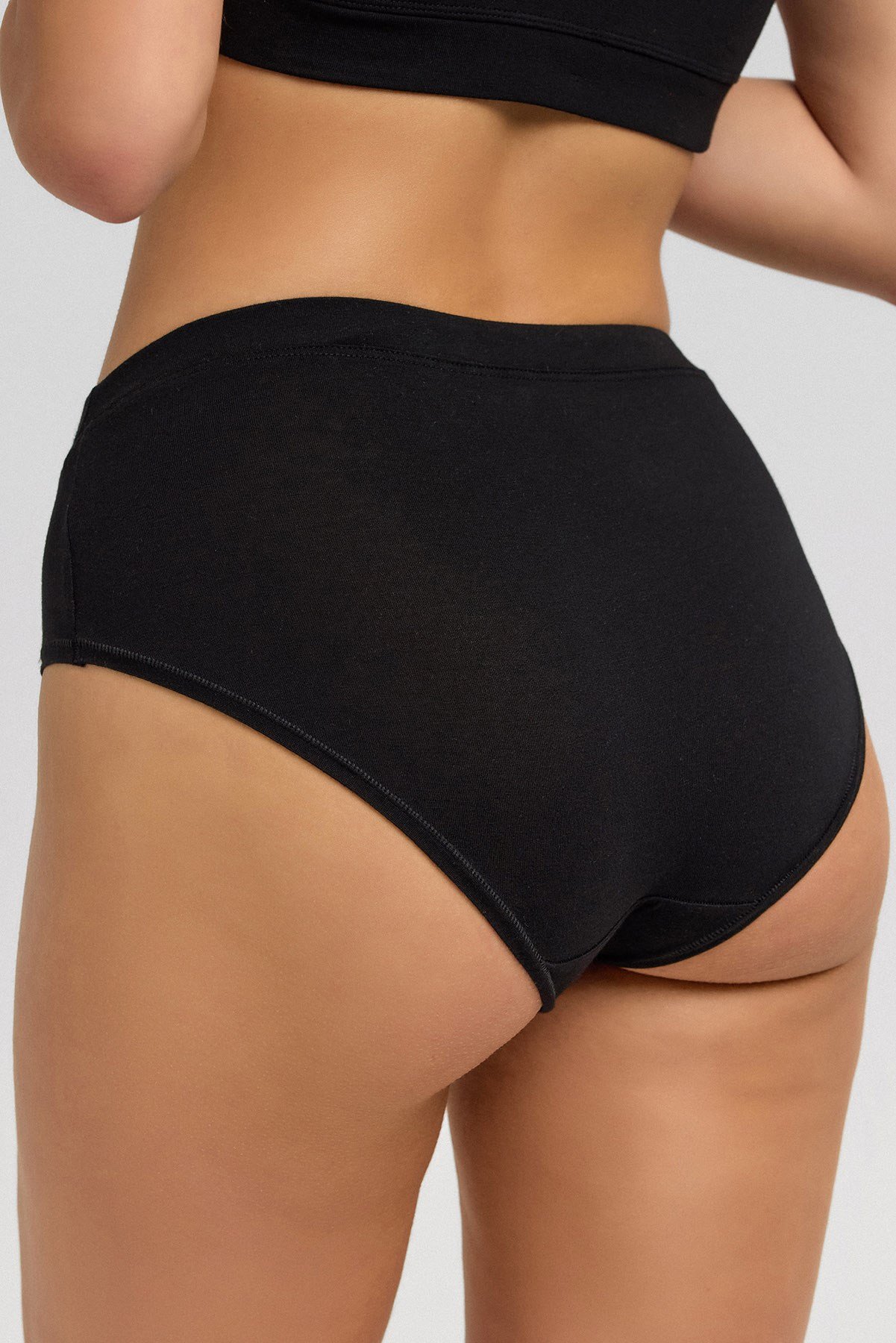 Mısırlı Modal by TENCEL HERA Brief Gizli Lastikli 3'lü Slip Külot Siyah/Beyaz/Ten