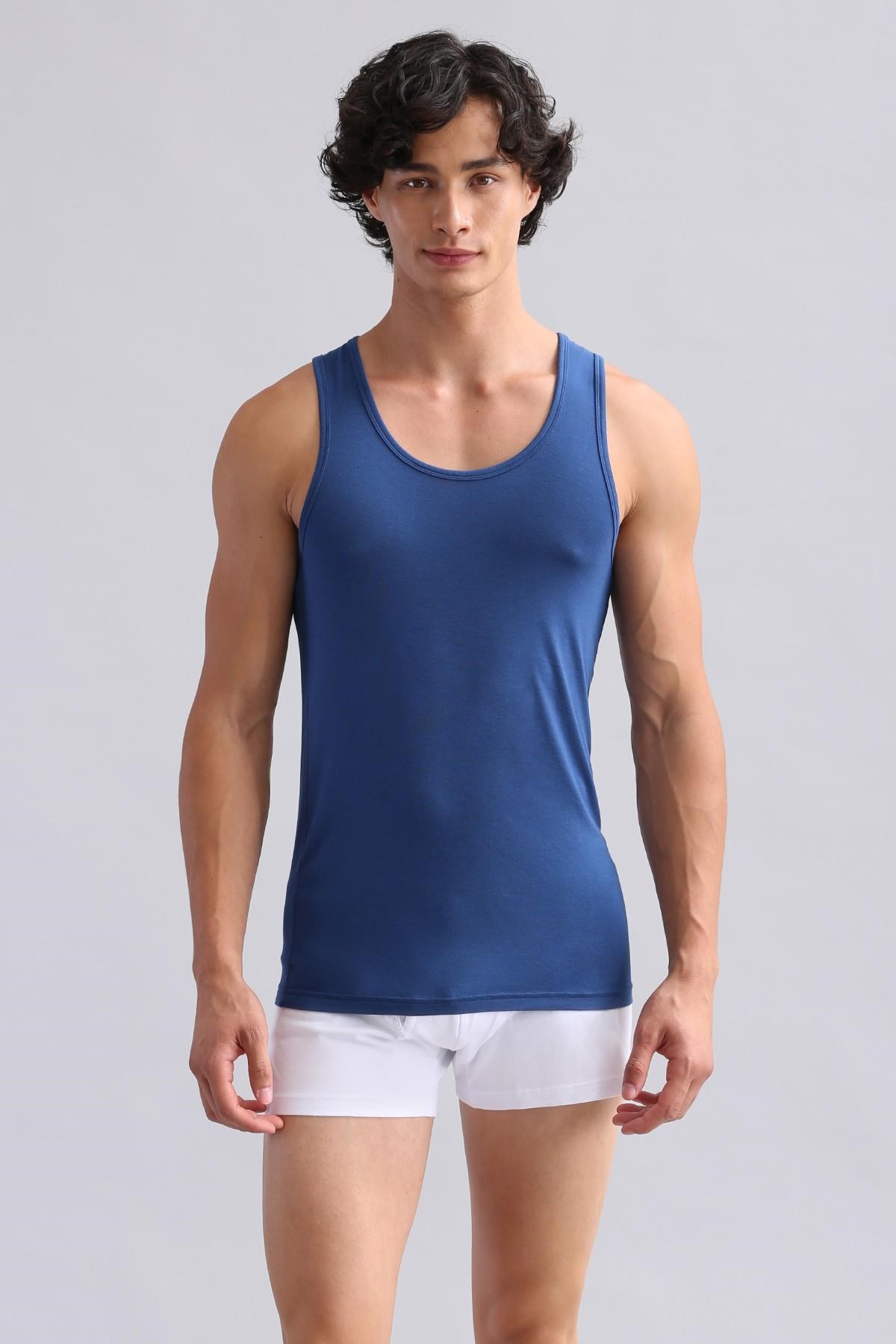 Mısırlı Modal by TENCEL HERCULES Slim Fit Basic Atlet Gece Mavisi