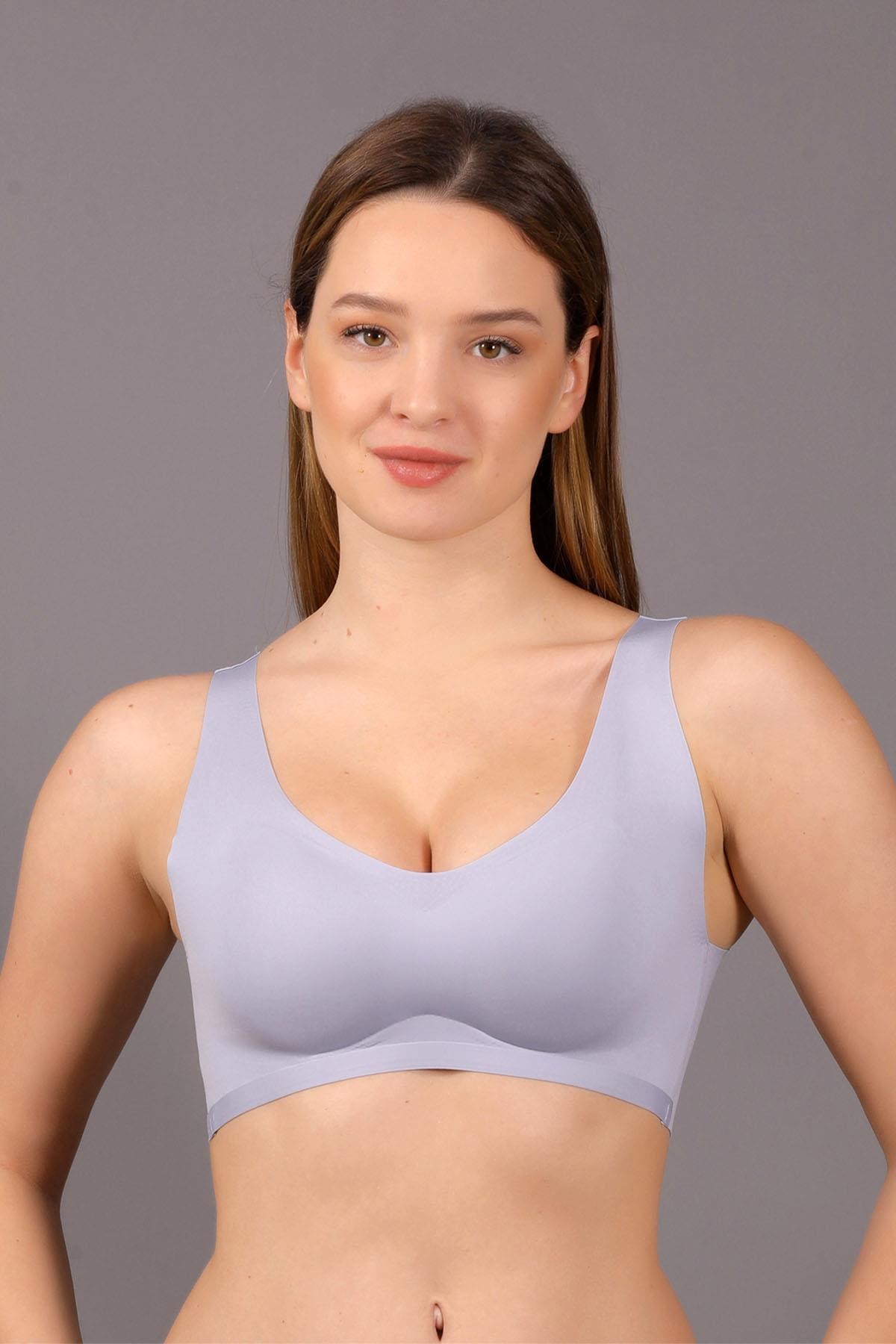 Mısırlı New Bra Desteksiz Hayalet Bralet Sütyen Açık Mavi