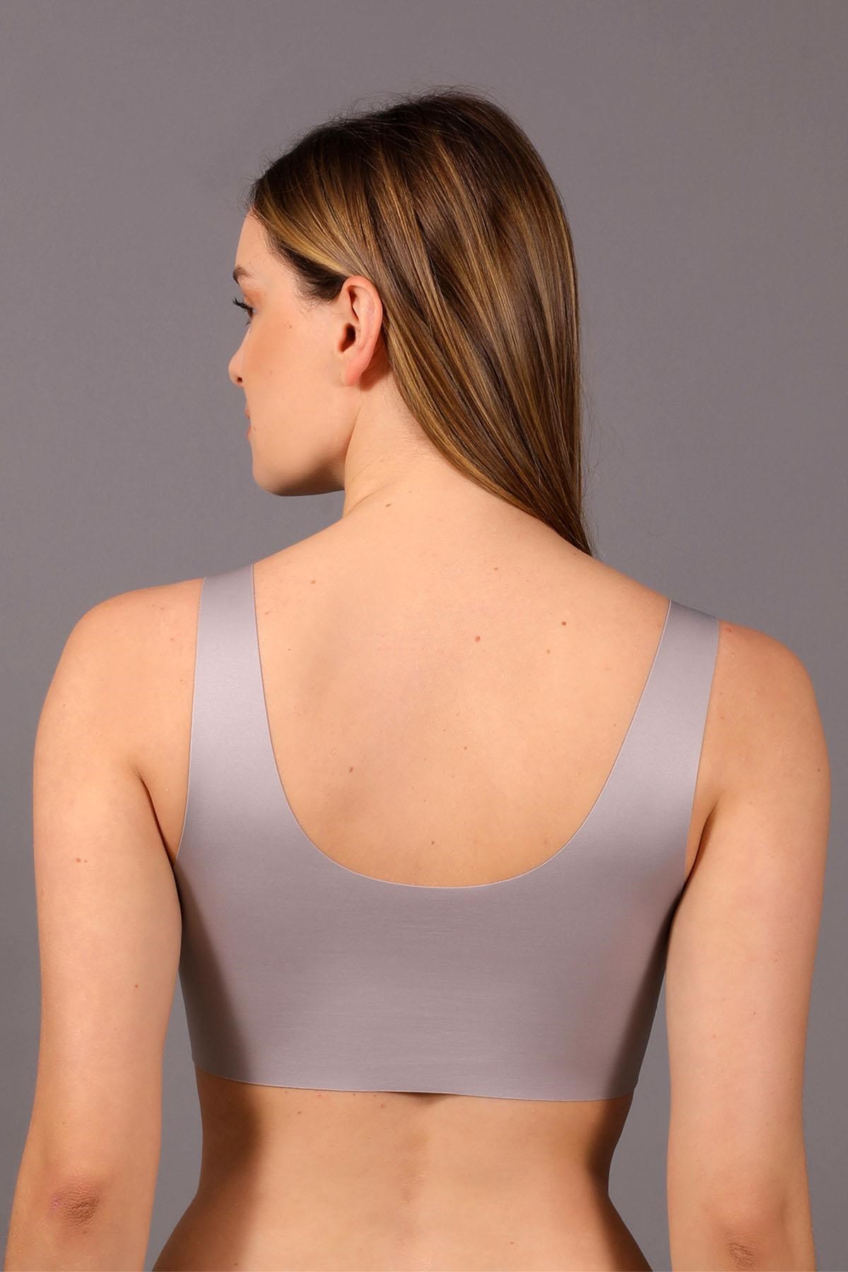 Mısırlı New Bra Desteksiz Hayalet Bralet Sütyen Gri