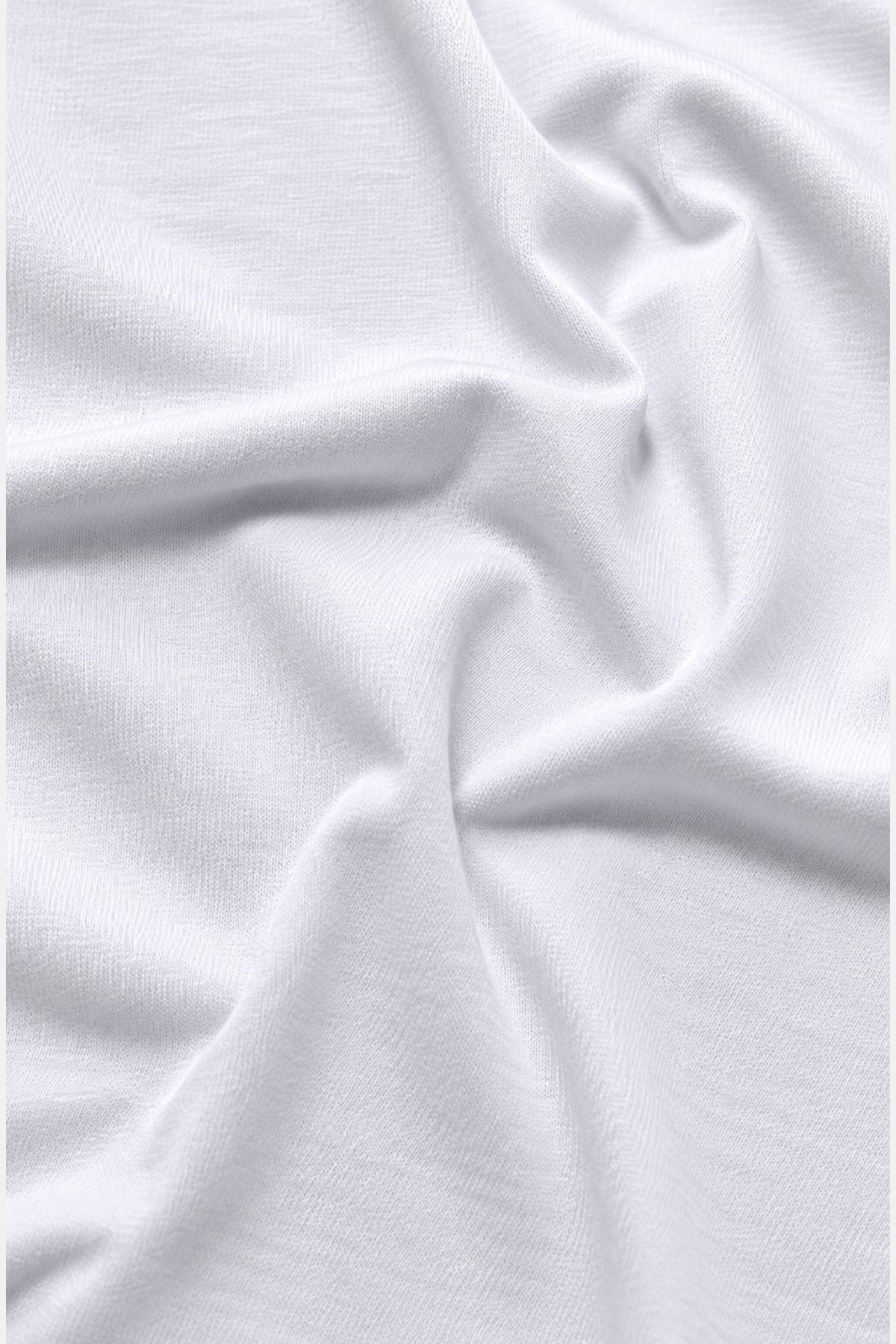 Mısırlı ORGANIC Pamuklu HERCULES Slim Fit Bisiklet Yaka Fanila / T-Shirt Beyaz
