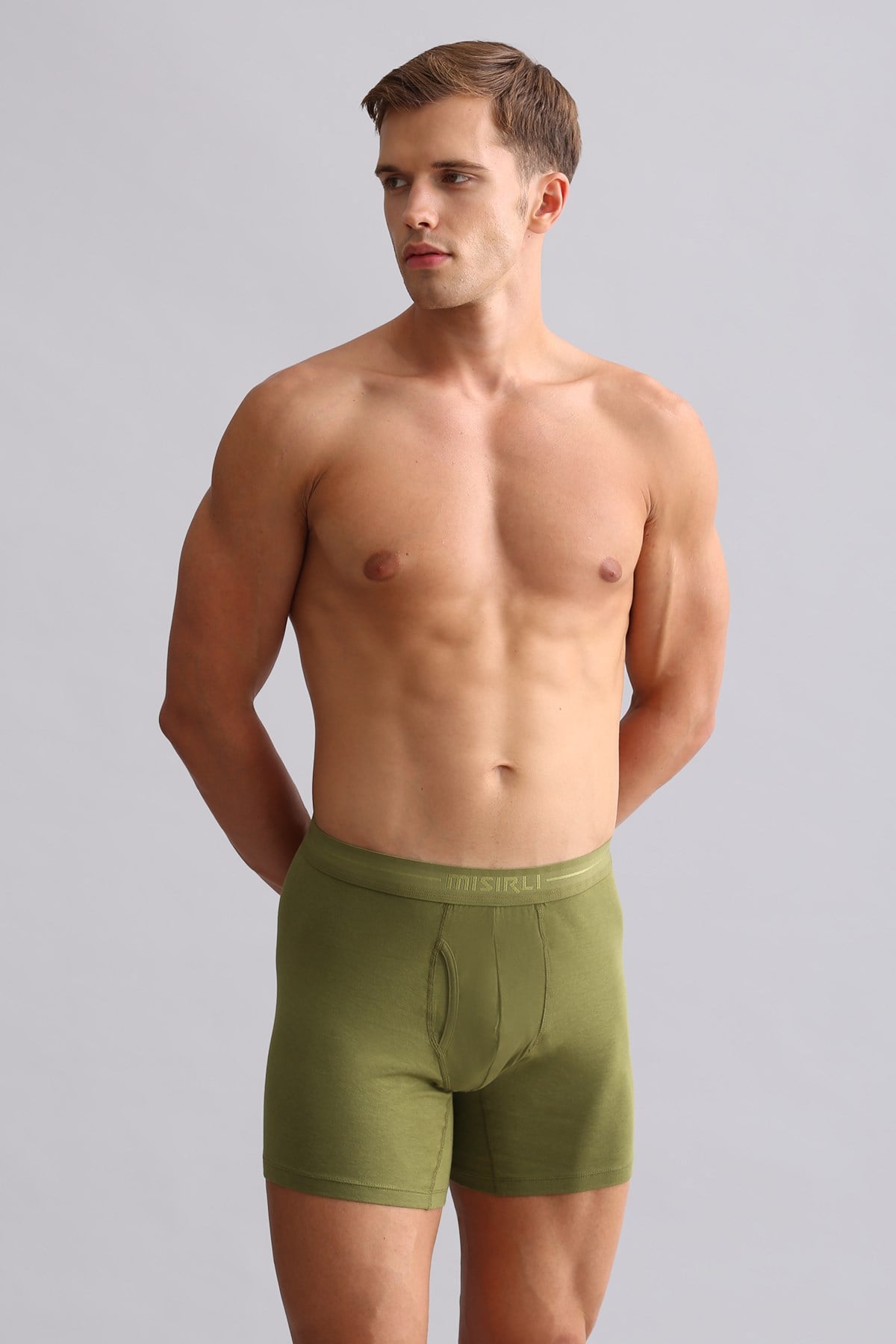 Mısırlı ORGANIC Pamuklu SPARTACUS PLUS PERFORMANCE Long Boxer Haki