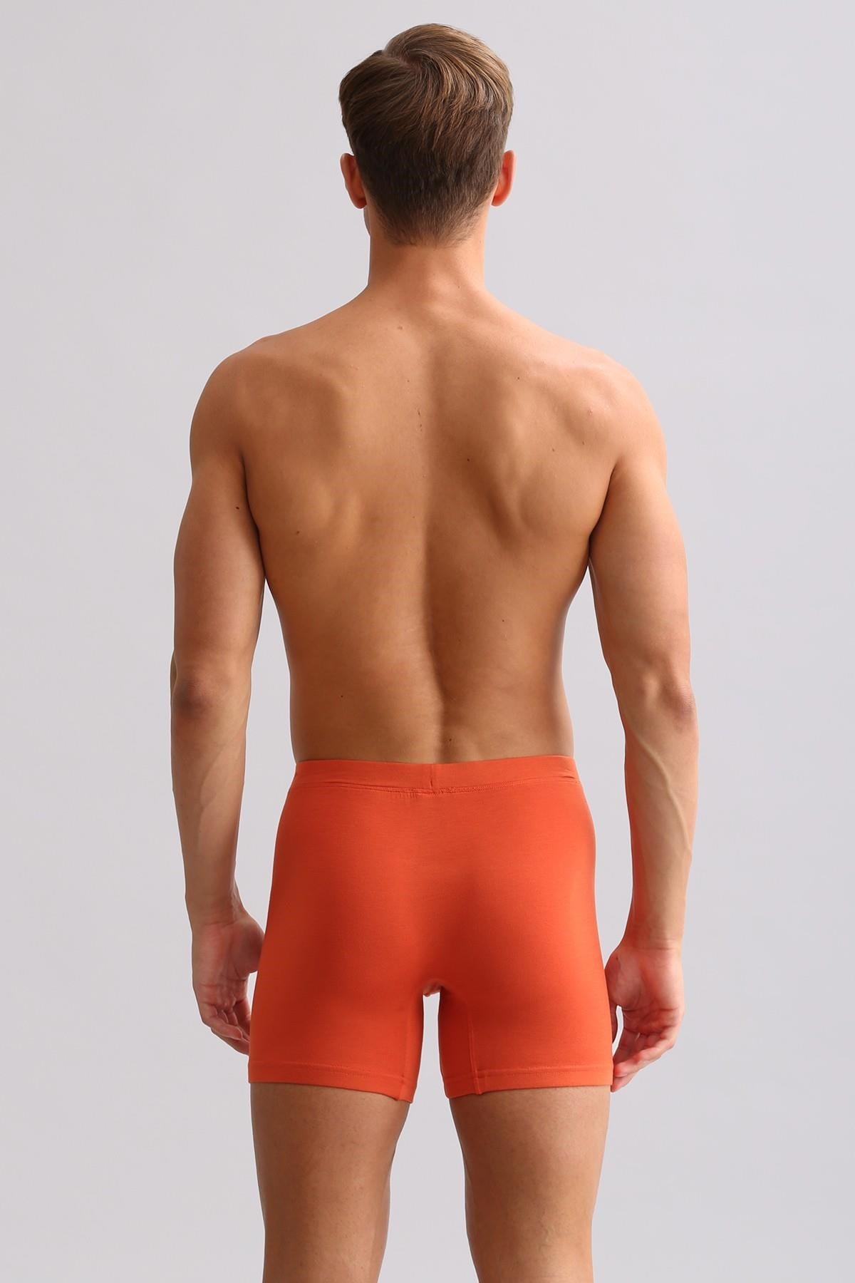 Mısırlı ORGANIC Pamuklu ZEUS LUXURY Regular Fit Metal Armalı Long Boxer Pas Kırmızı