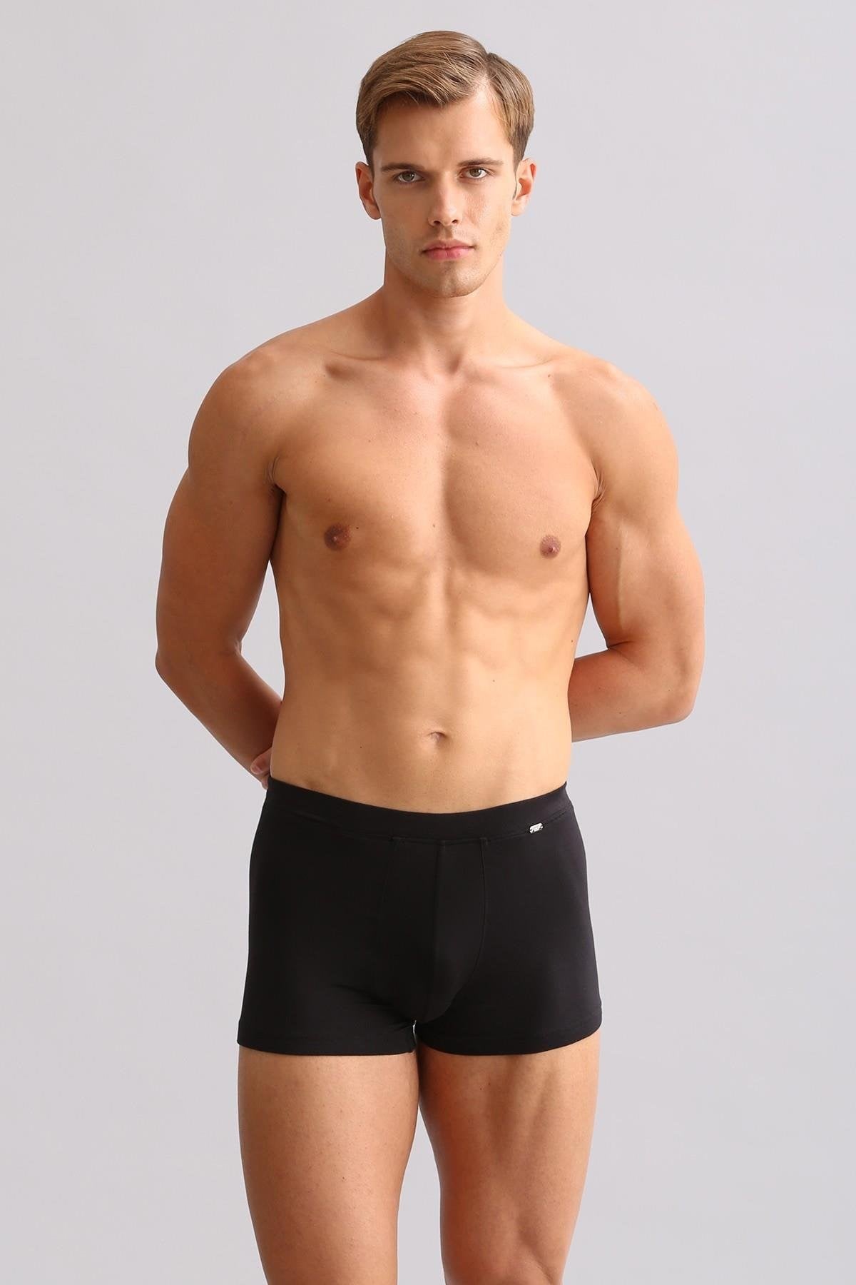 Mısırlı ORGANIC Pamuklu ZEUS LUXURY Regular Fit Metal Armalı Boxer Siyah