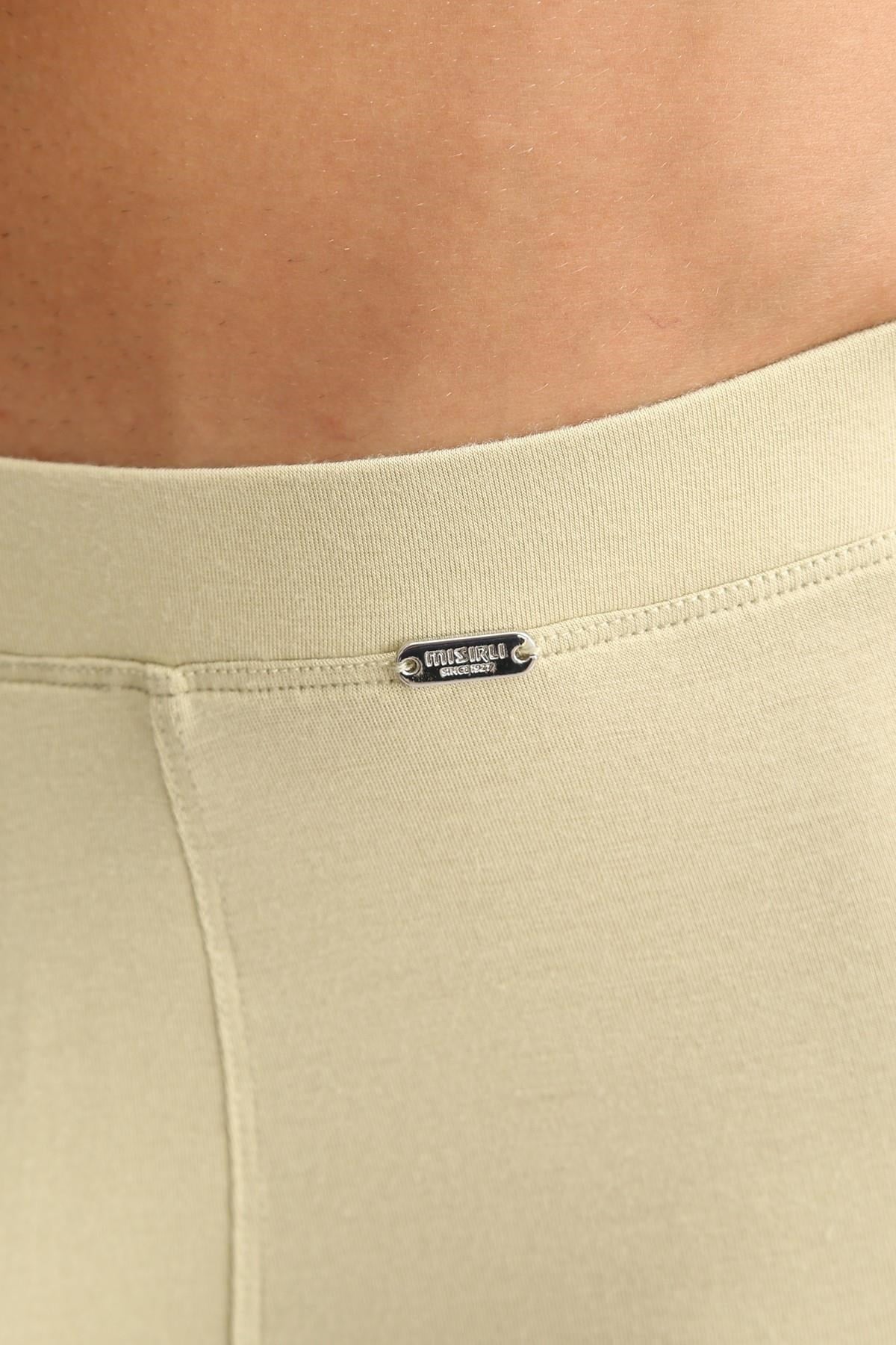 Mısırlı ORGANIC Pamuklu ZEUS LUXURY Regular Fit Metal Armalı Long Boxer Haki Ada