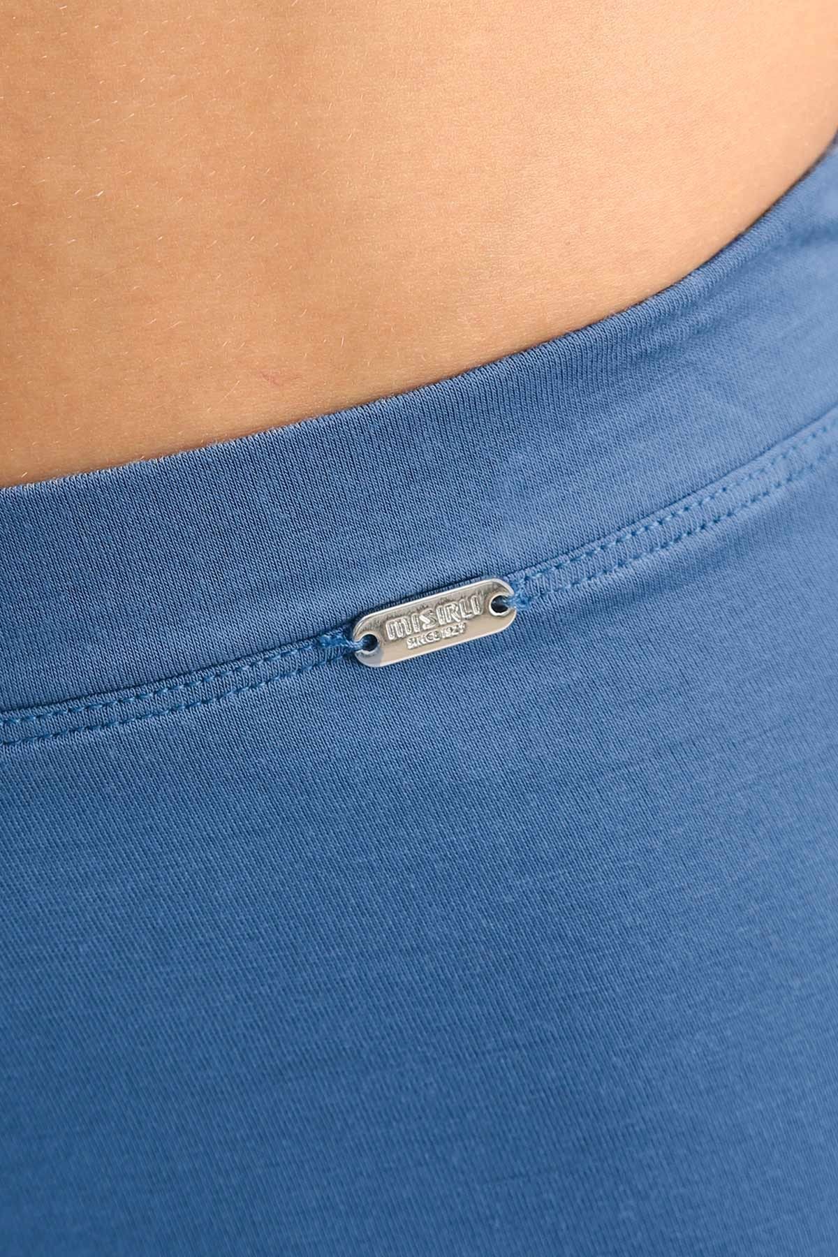 Mısırlı ORGANIC Pamuklu ZEUS LUXURY Regular Fit Metal Armalı Long Boxer Petrol Mavi