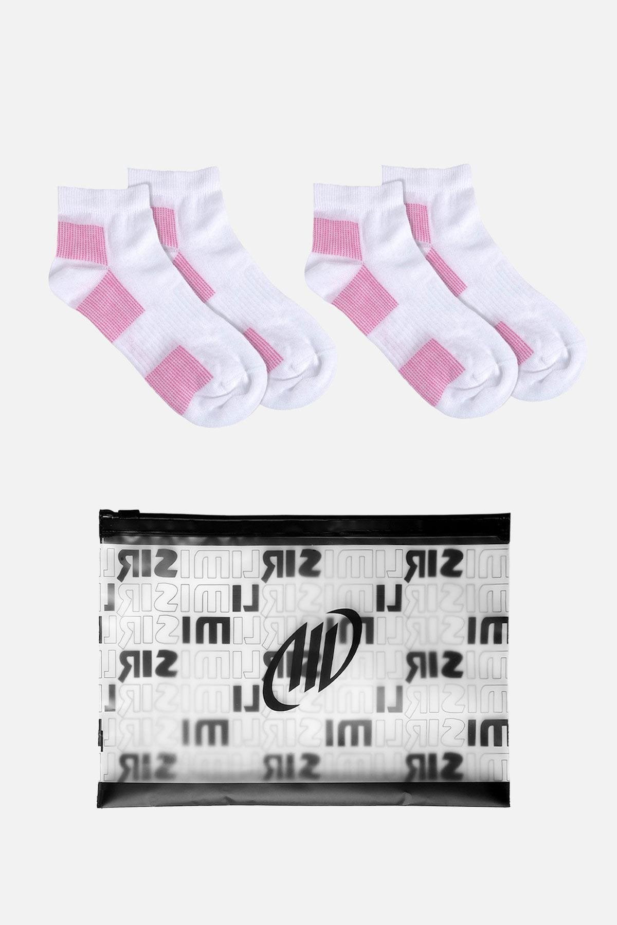 Mısırlı Unisex Coolmax 2 Çift Özel Paketli Kısa Konç Çorap Beyaz