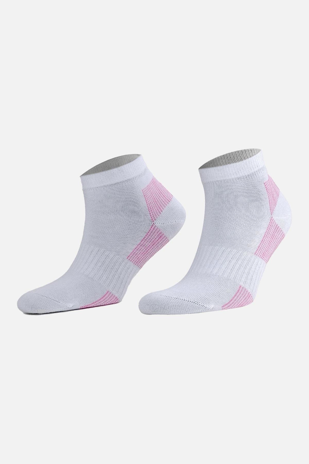 Mısırlı Unisex Coolmax 2 Çift Özel Paketli Kısa Konç Çorap Beyaz