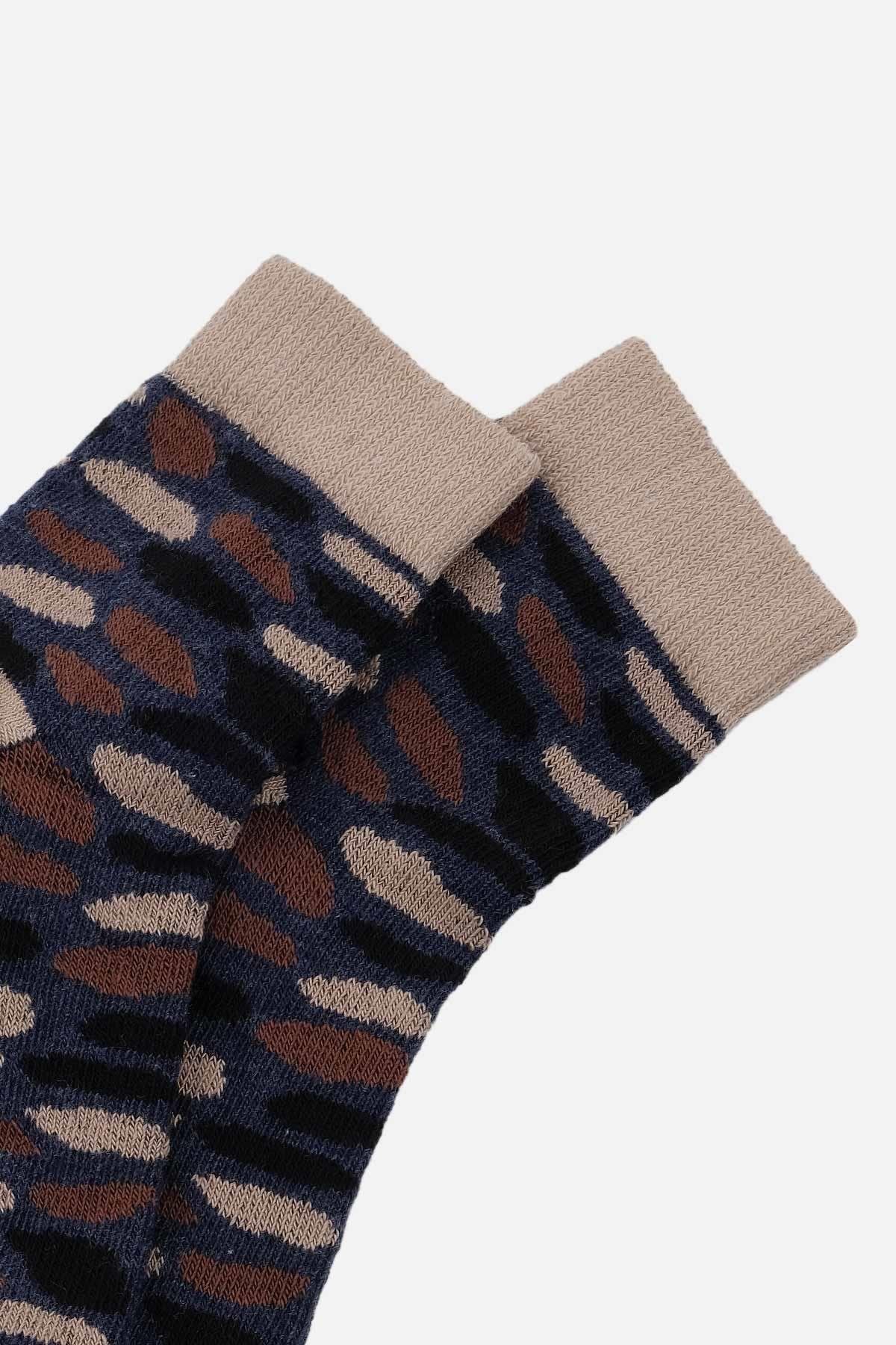 Mısırlı Unisex Pamuklu 3 Çift Çocuk Soket Çorap Çok Renkli