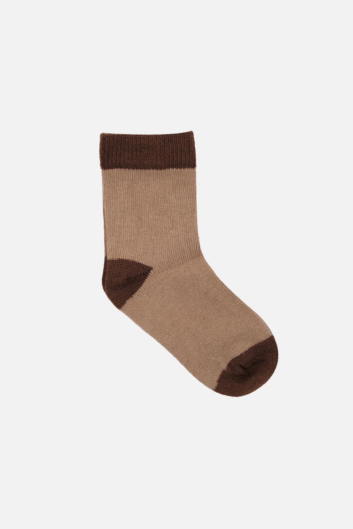Mısırlı Unisex Pamuklu 5 Çift Bebek ve Çocuk Çorap Çok Renkli