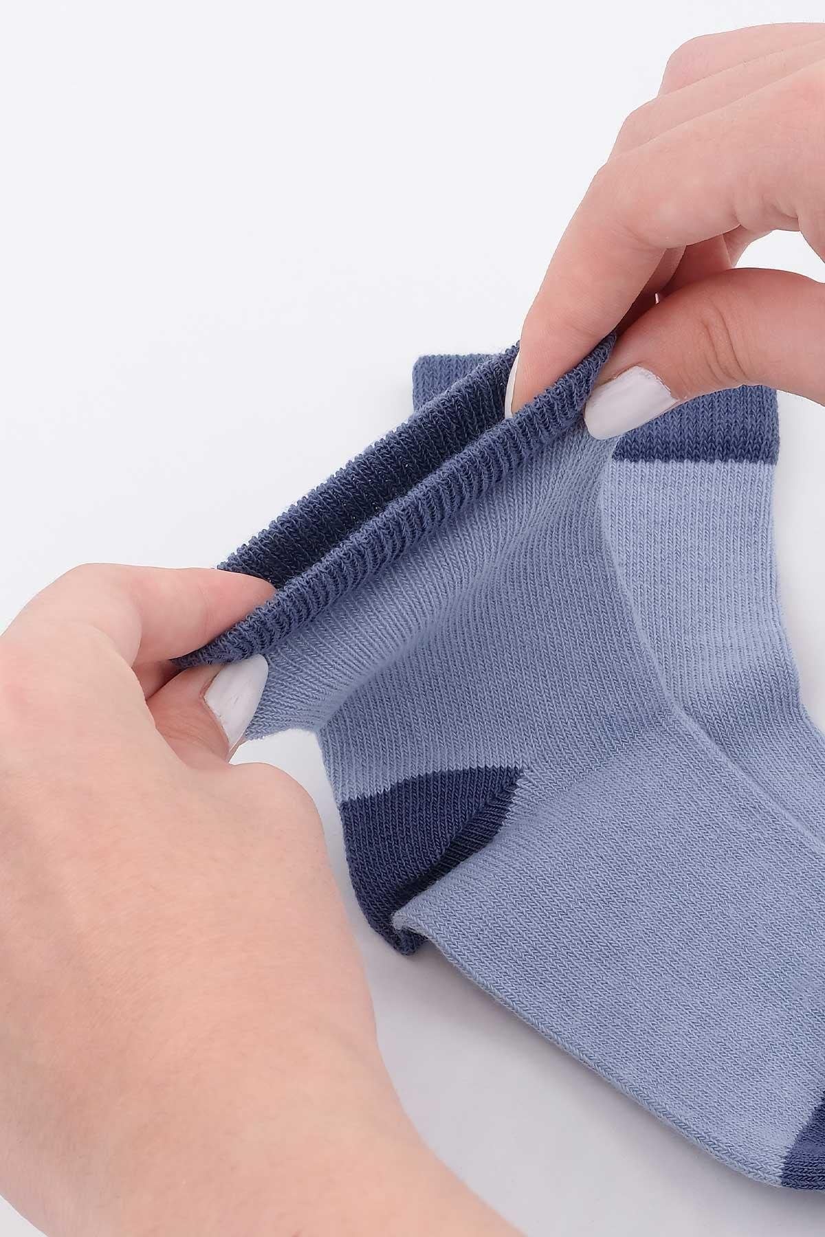 Mısırlı Unisex Pamuklu 5 Çift Bebek ve Çocuk Çorap Çok Renkli