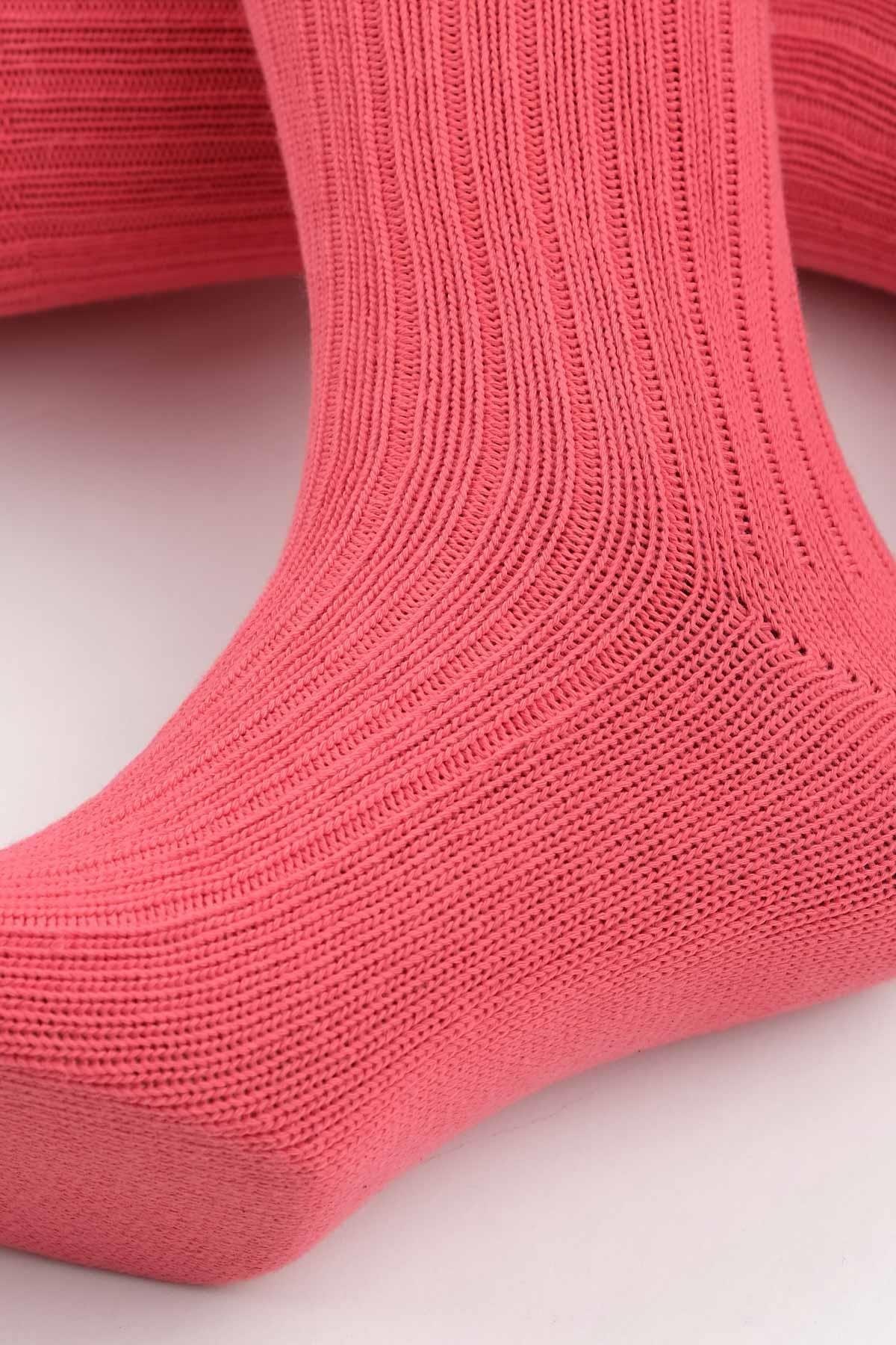 Mısırlı Unisex Pamuklu Bio Cotton Kışlık Soket Çorap Pembe