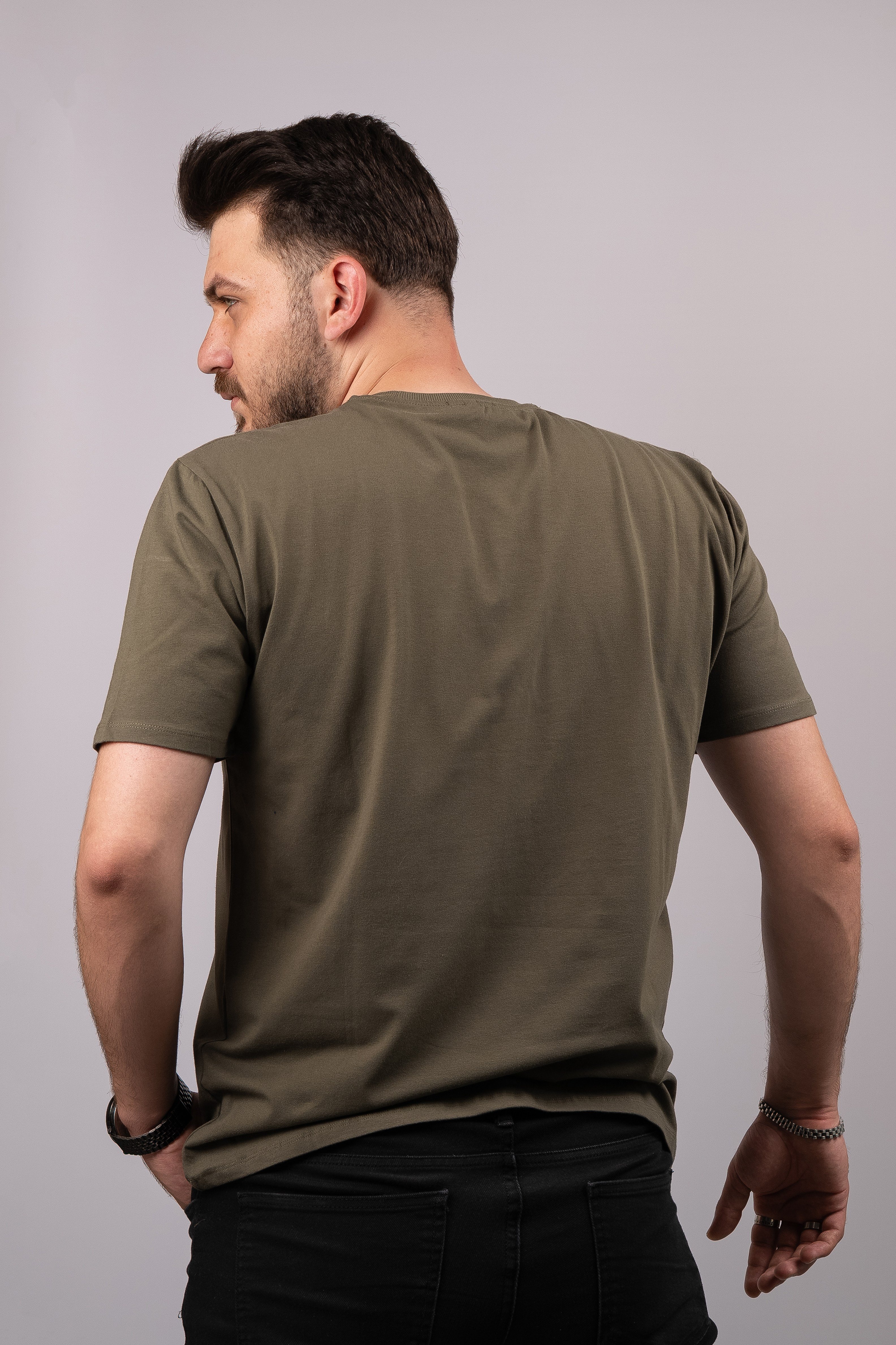 Huğlu Outdoor Haki Basic T-Shirt